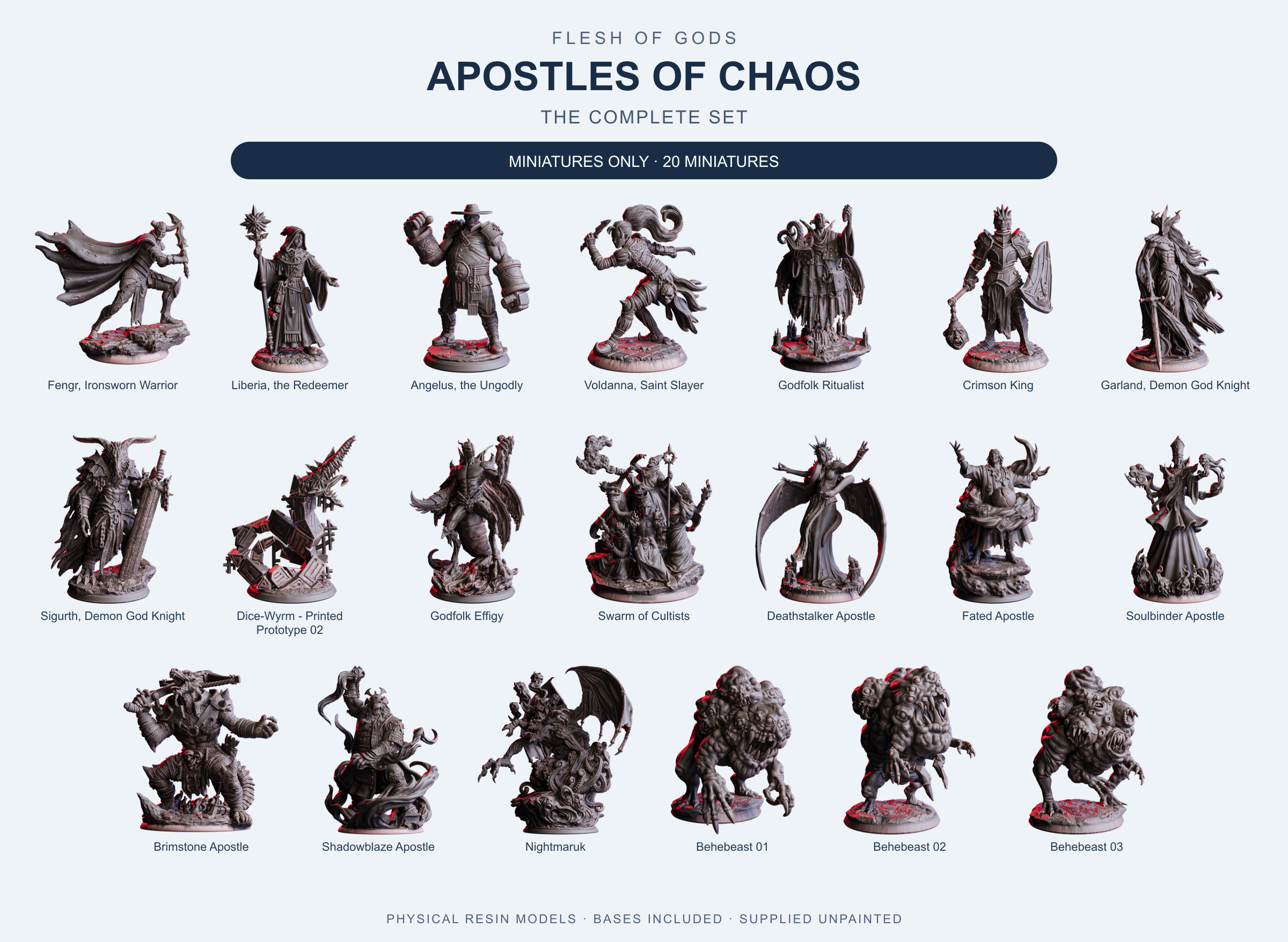 Apostles of Chaos - The Complete Set - Flesh of Gods — Miniatures Only
