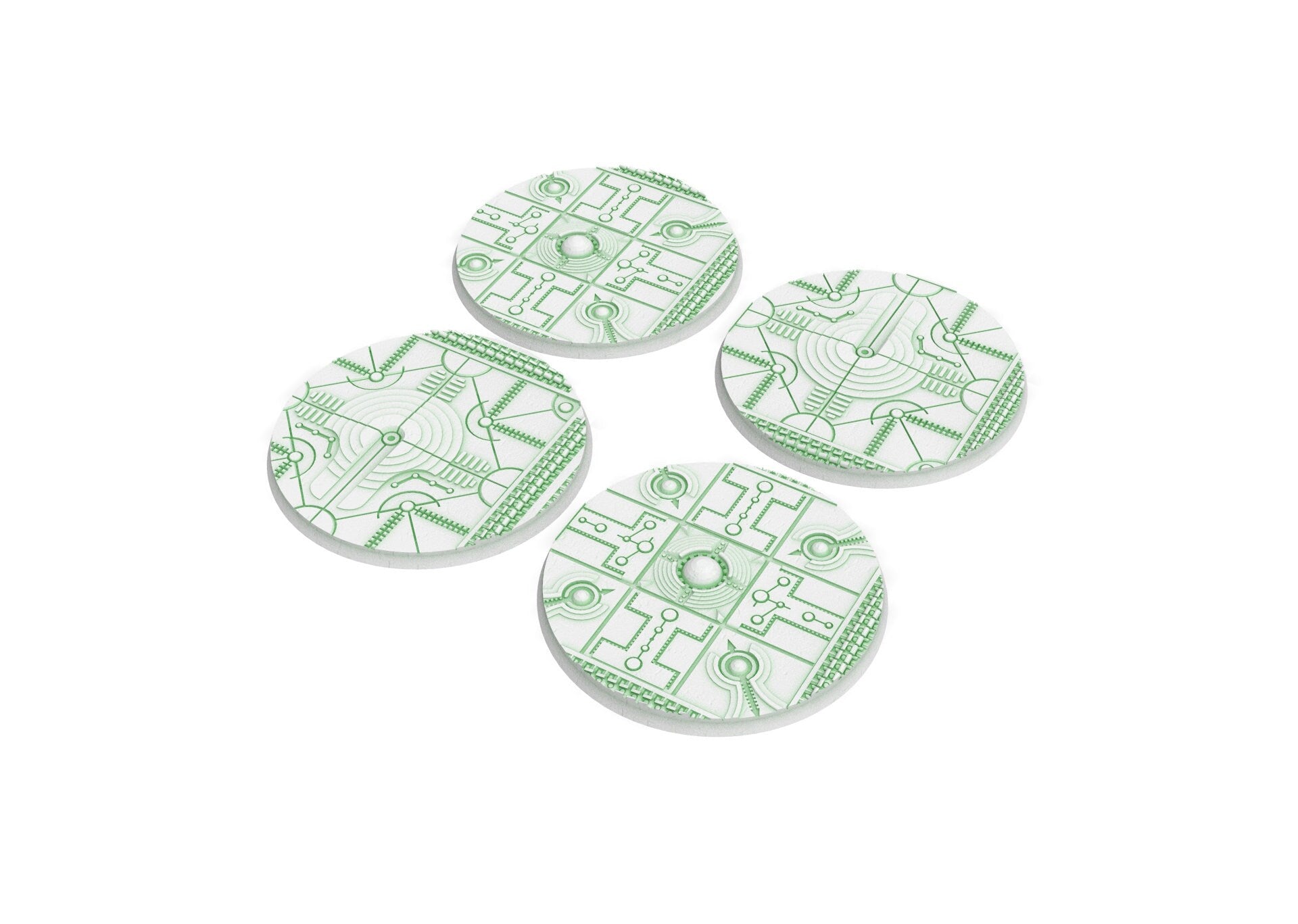 Cinan - Textured Round Bases, lot of 25mm to 160mm CINAN set 1 usable for warmachine, wargame...