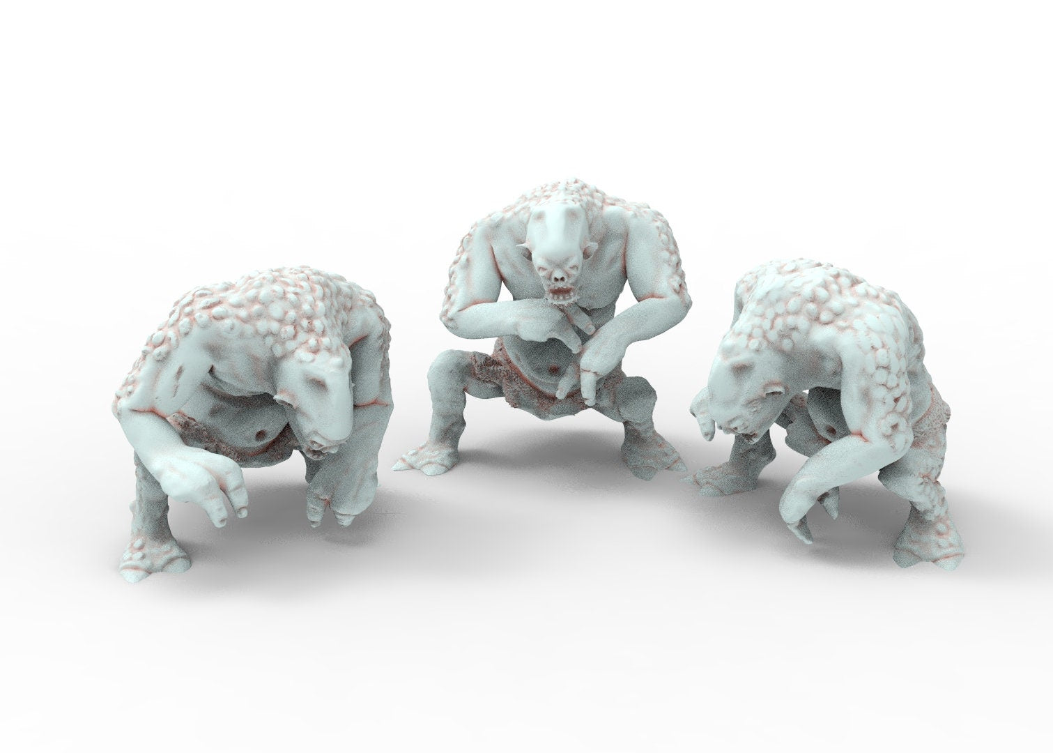 Wild cave trolls, the rebellion of spartatroll, miniatures for diorama