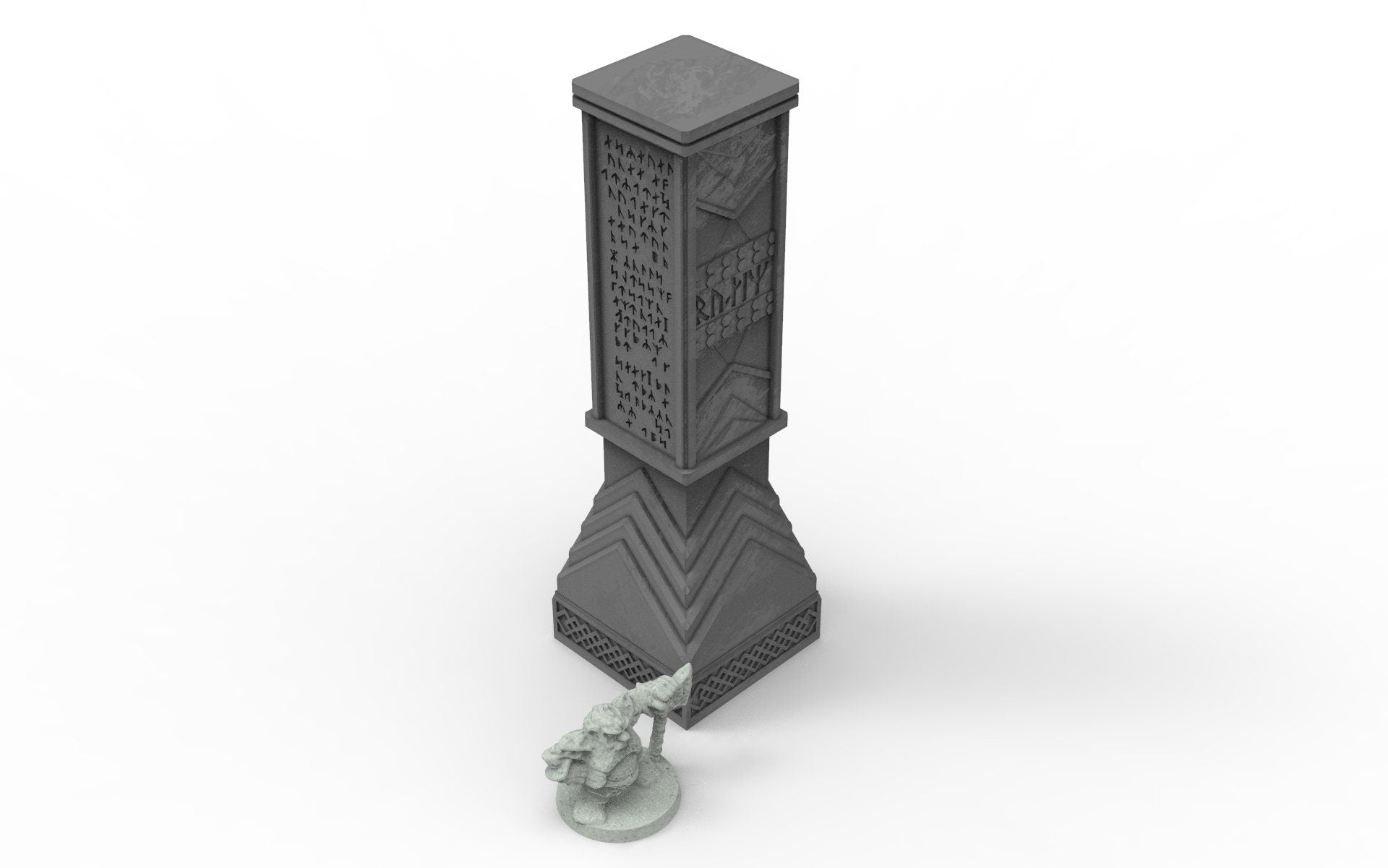 Dwarf mine pillars & stelae usable for lord with the rings, fantasy wargame ... V02-08