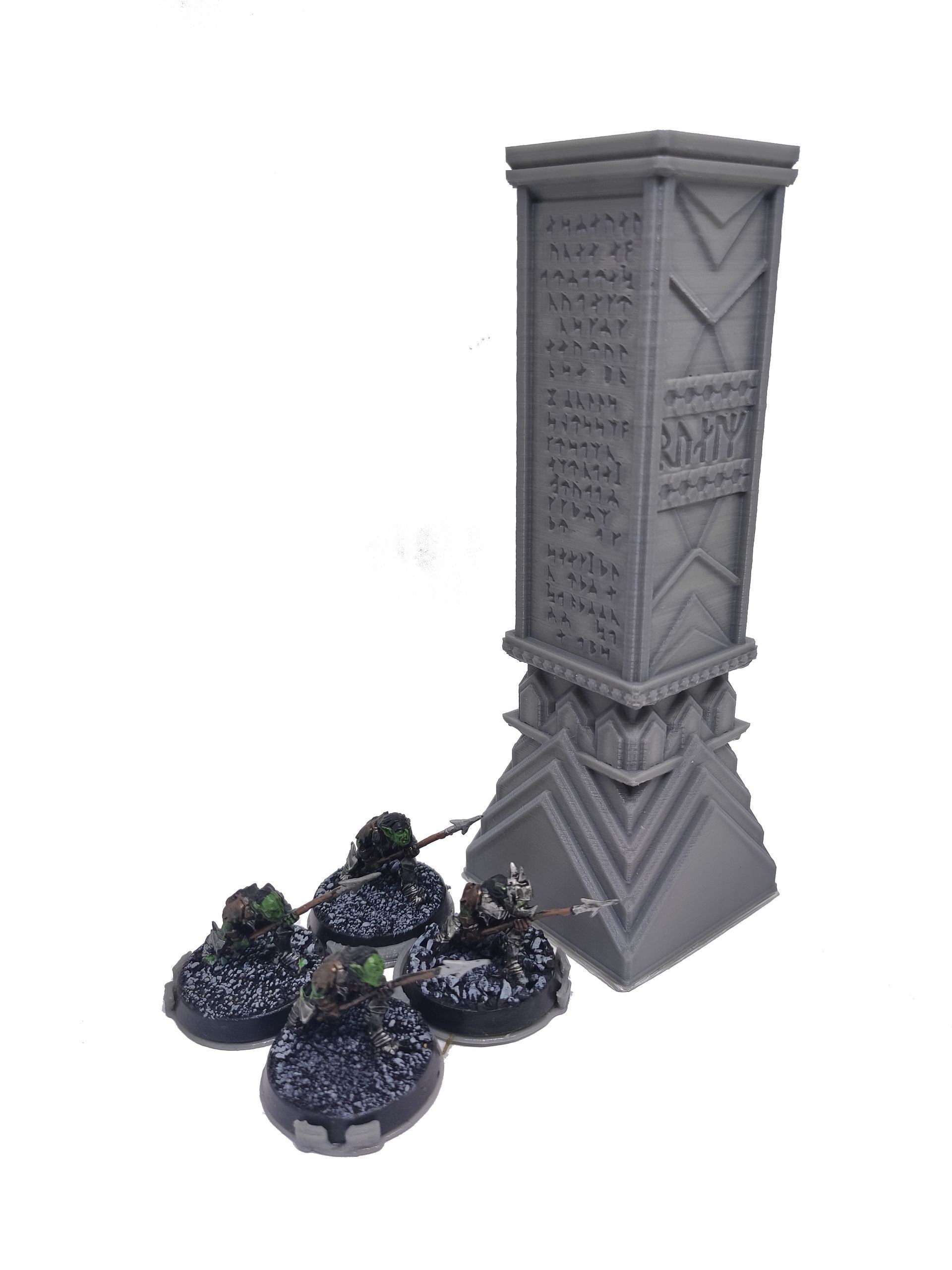 Dwarf mine pillars & stelae usable for lord of the rings, Erebor, Moria, fantasy wargame ... V09-16