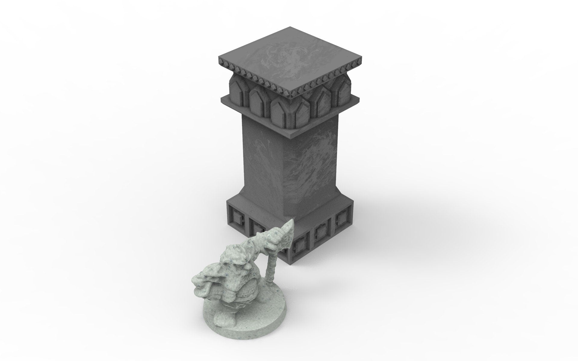 Dwarf mine pillars & stelae usable for lord of the rings, Erebor, Moria, fantasy wargame ... V09-16