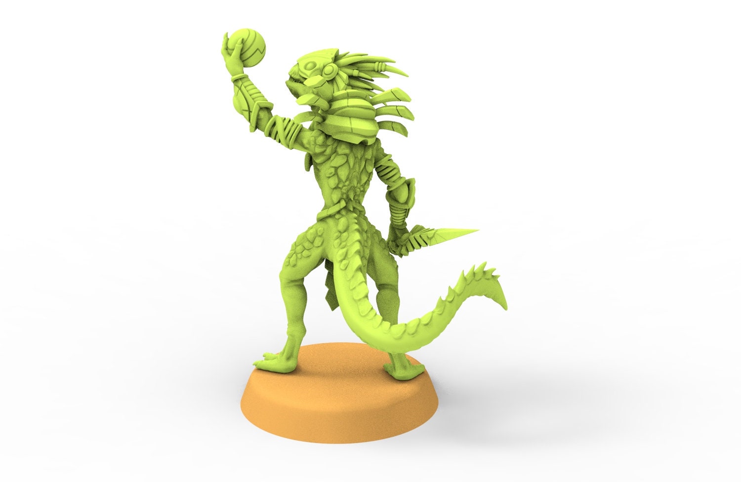 Lost temple - Magician skink lizard men from the East usable for Oldhammer, battle, king of wars, 9th age
