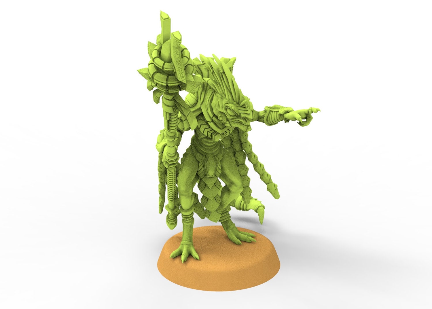 Lost temple - Magician skink lizard men from the East usable for Oldhammer, battle, king of wars, 9th age