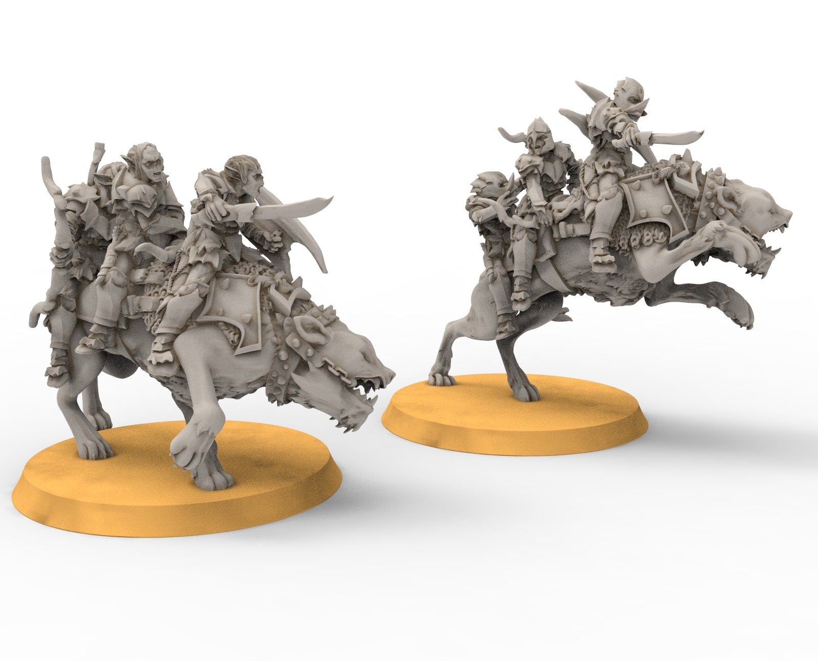 Goblin cave - Goblin warg riders marauders warriors with bows and swords, Dwarf mine, Middle rings miniatures pour wargame D&D, SDA...