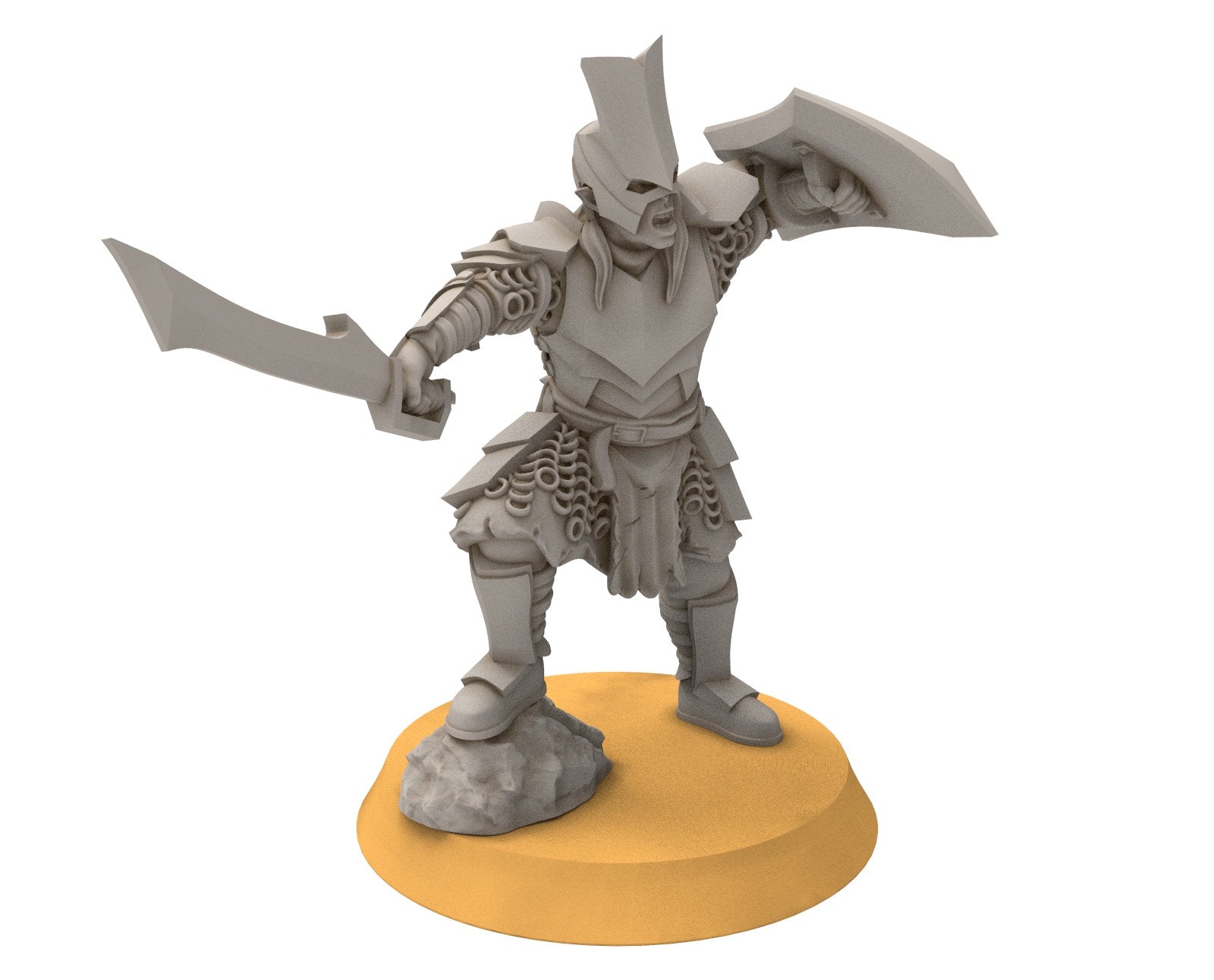 Orc horde - Super orcs spearmen Command, Orc warriors warband, Middle rings miniatures pour wargame D&D, SDA...