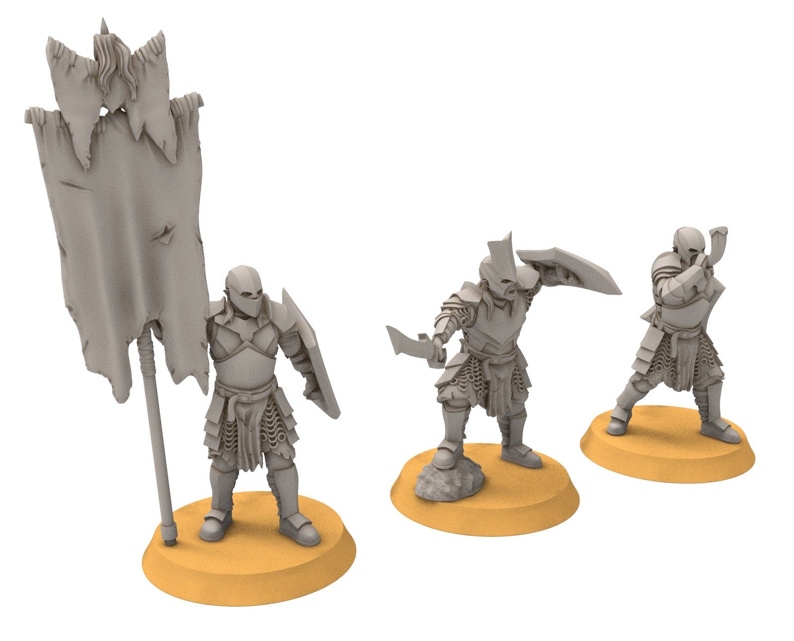 Orc horde - Super orcs spearmen, Orc warriors warband, Middle rings miniatures pour wargame D&D, SDA...