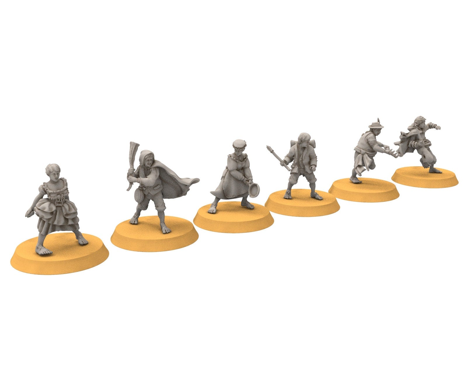 Halfmen - Gnome Halfling Militia, Middle rings miniatures for wargame D&D, DnD, LOTR...