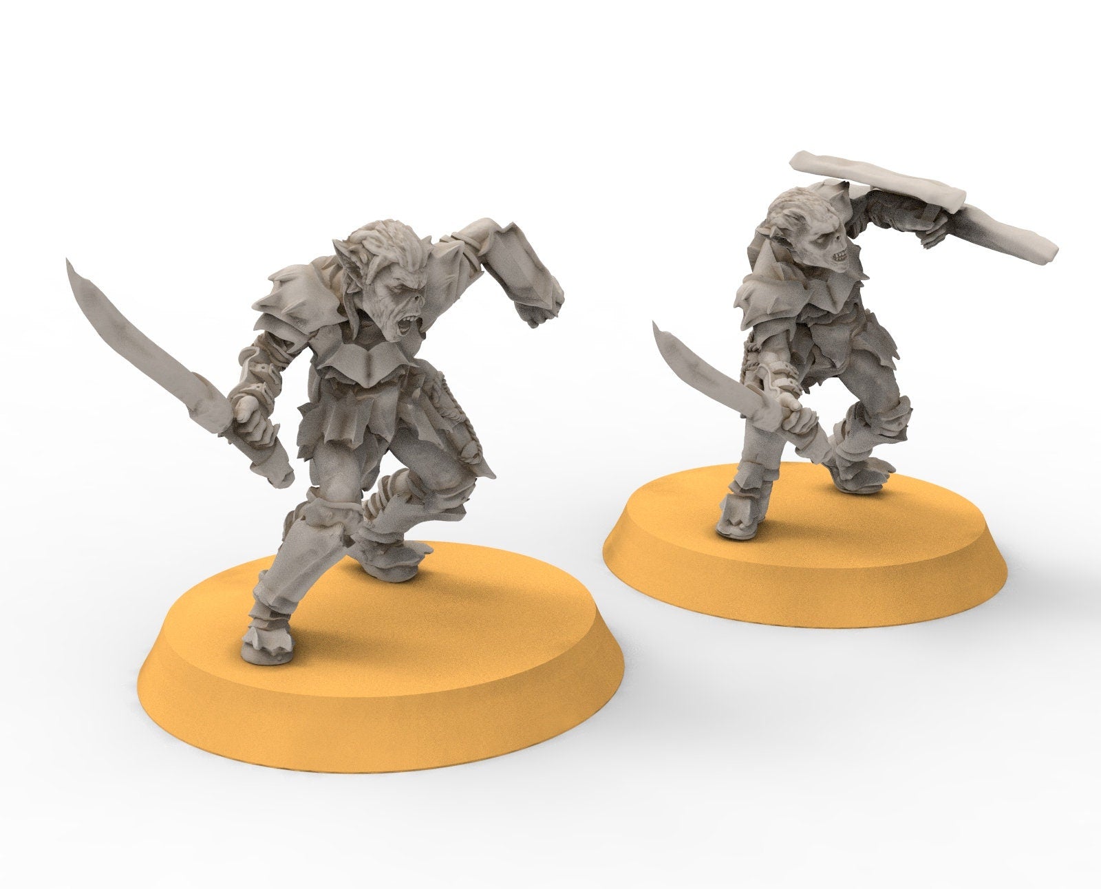 Goblin cave - Goblin warriors with swords bows and spears, Dwarf mine, Middle rings miniatures pour wargame D&D, SDA...
