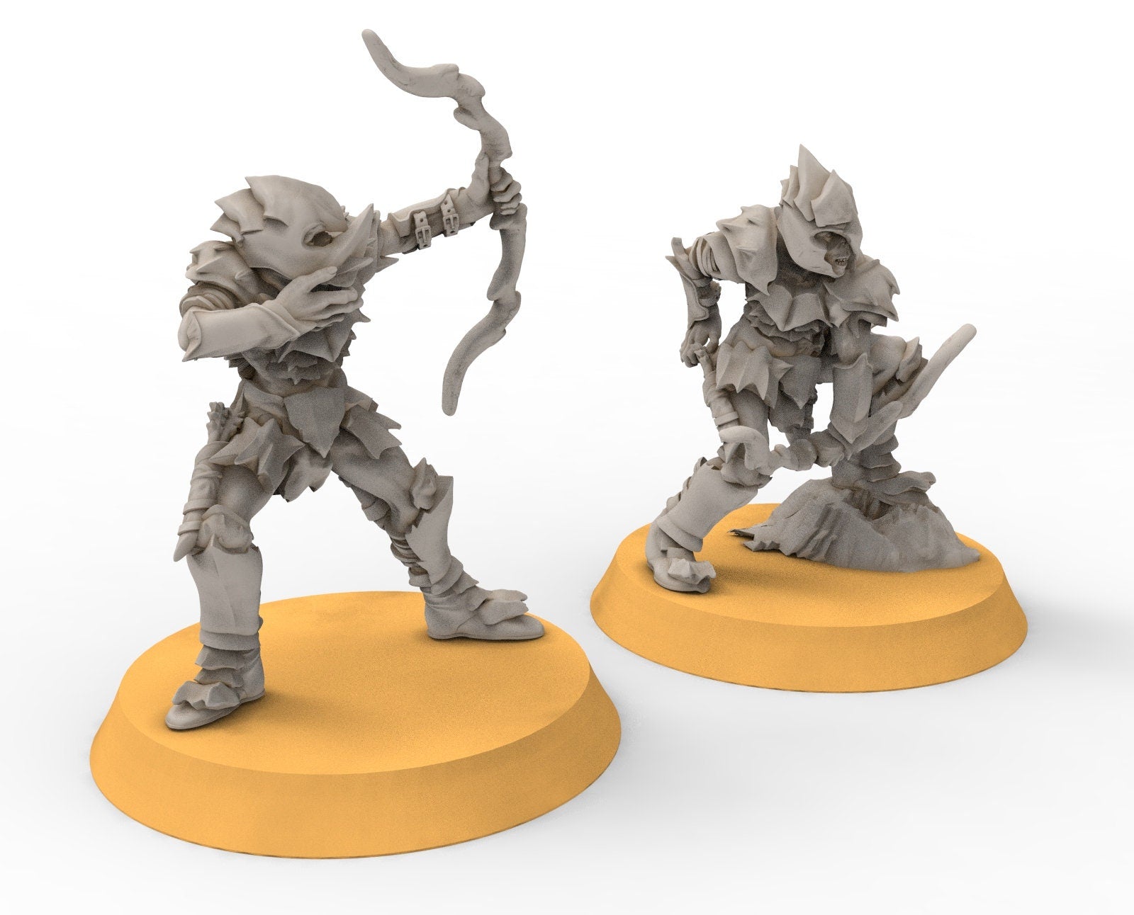 Goblin cave - Goblin warriors with swords bows and spears, Dwarf mine, Middle rings miniatures pour wargame D&D, SDA...
