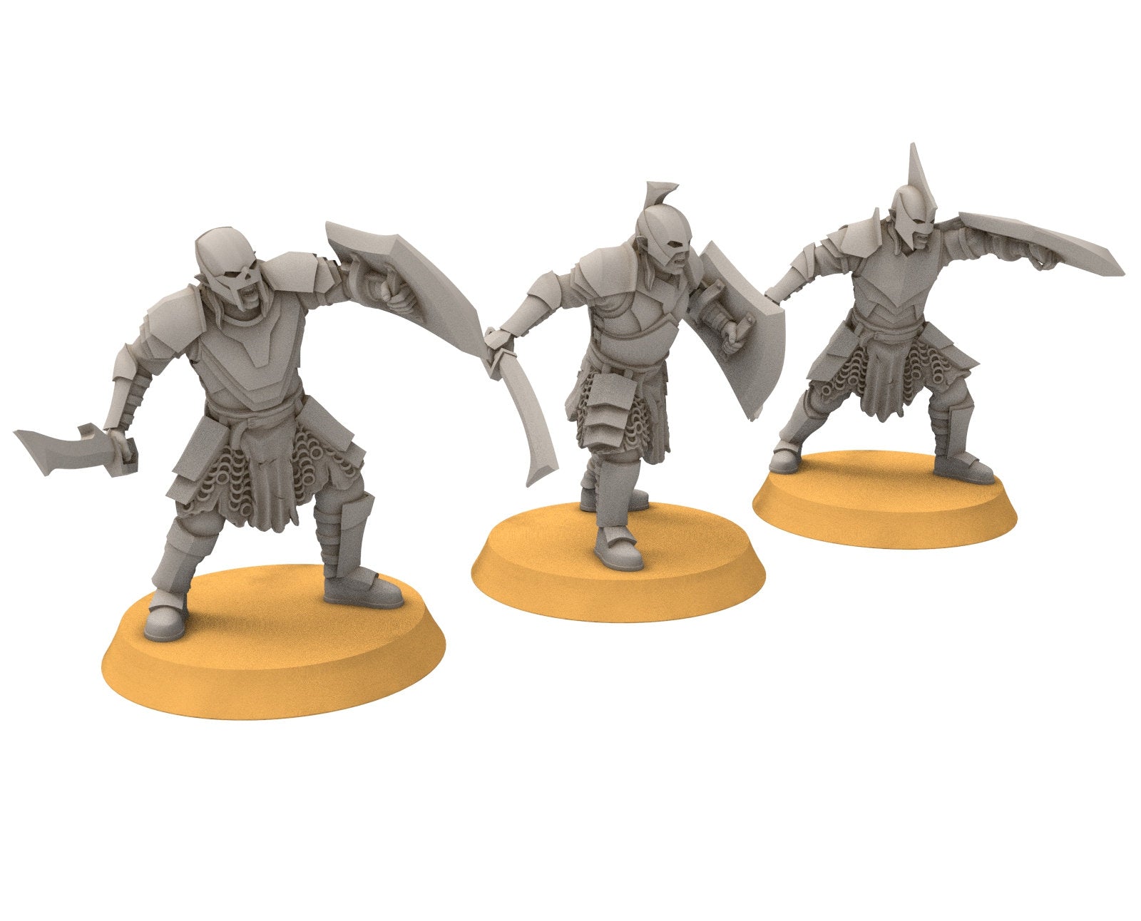 Orc horde - Super orcs swordsmen, Orc warriors warband, Middle rings miniatures pour wargame D&D, SDA...