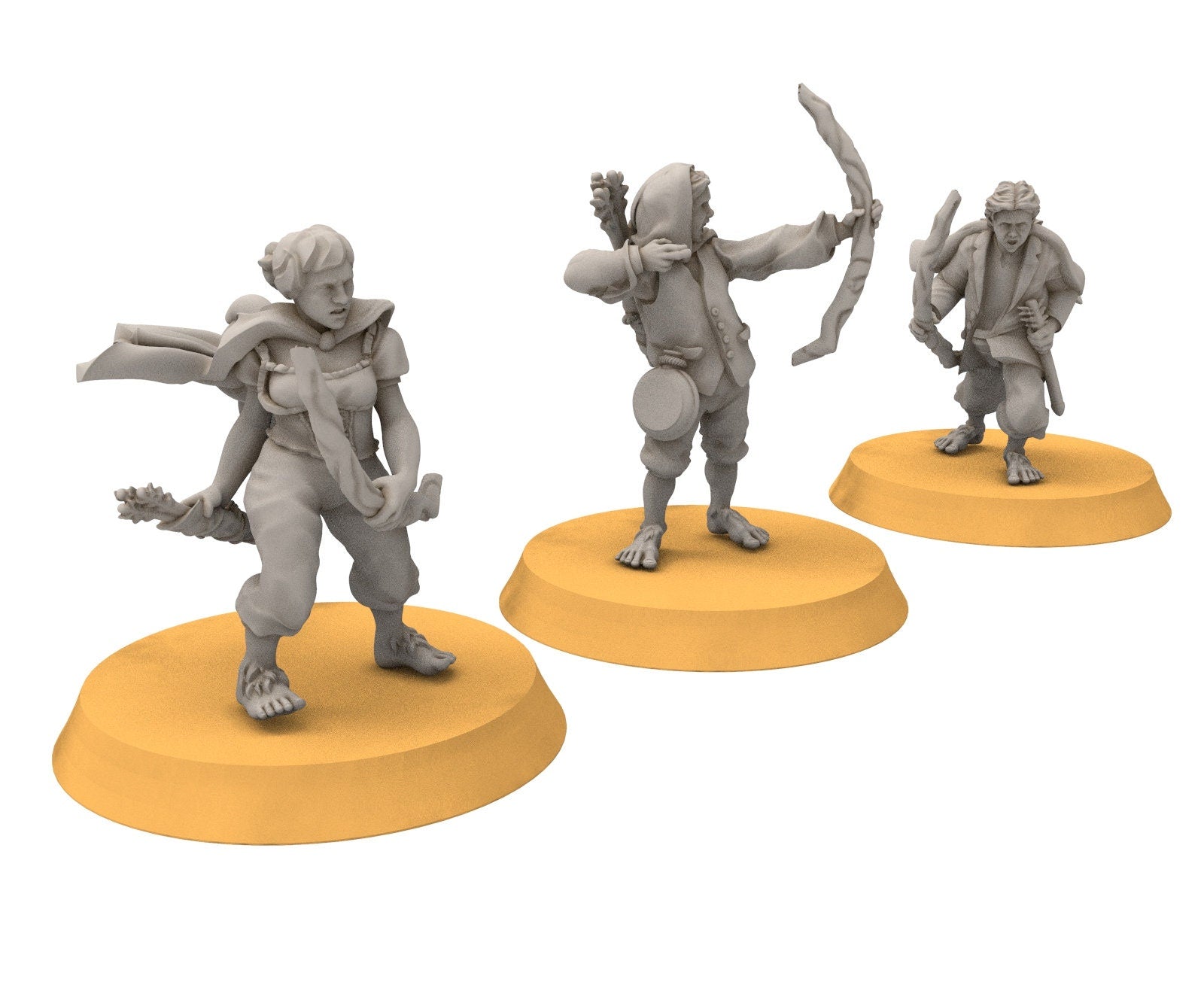 Halfmen - Gnome Halfling Army bundle, Middle rings miniatures for wargame D&D, DnD, LOTR...
