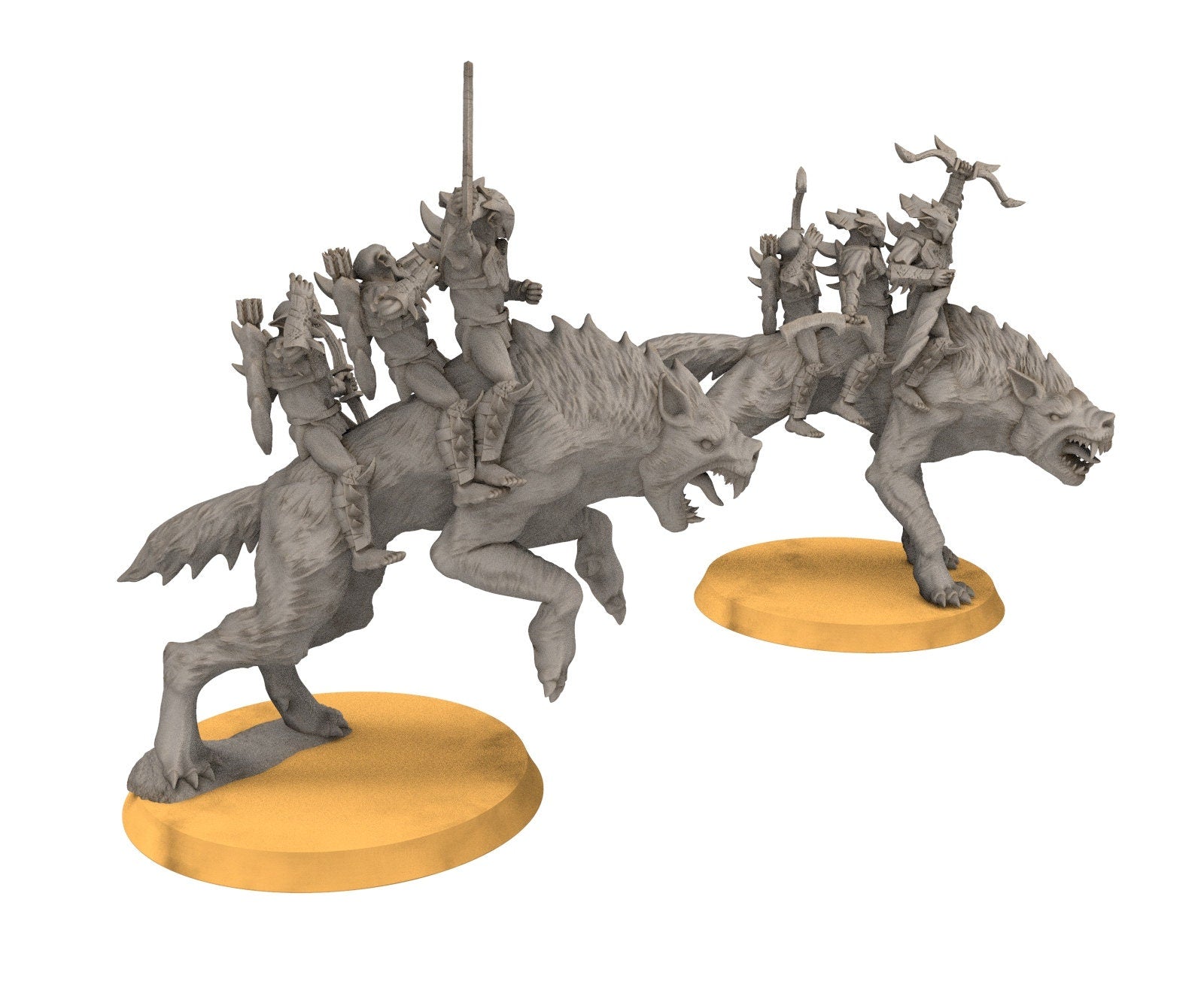 Goblin cave - Goblin warg riders marauders warriors with bows and swords