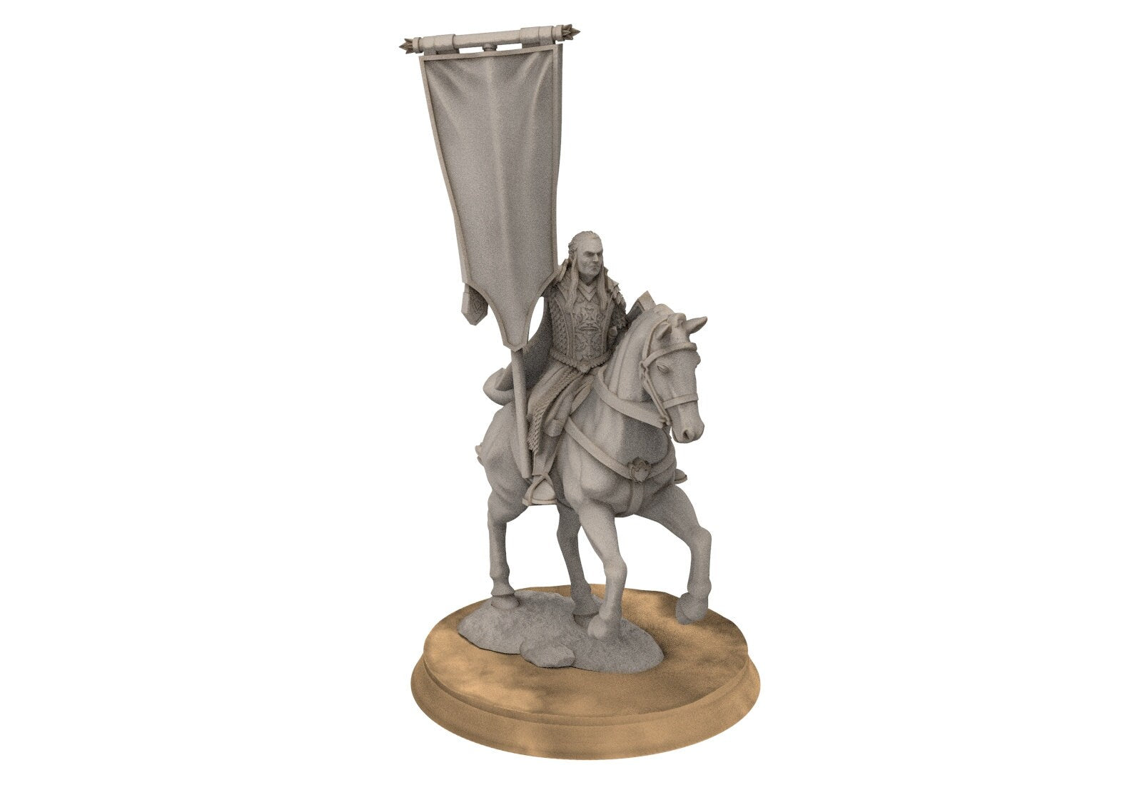 Darkwood - Wooden Elf Banner, Middle rings miniatures pour wargame D&D, SDA...
