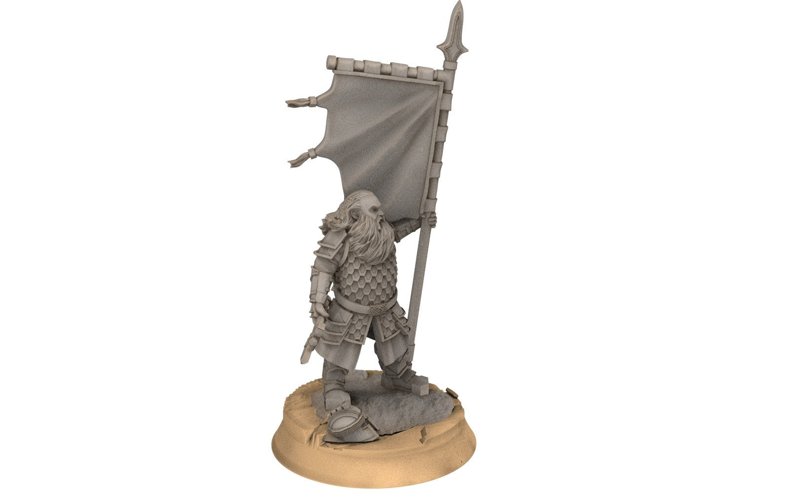 Dwarves - Silver Goat Dwarves Spearmen on foot, The Dwarfs of The Mountains, for Lotr, davale games miniatures