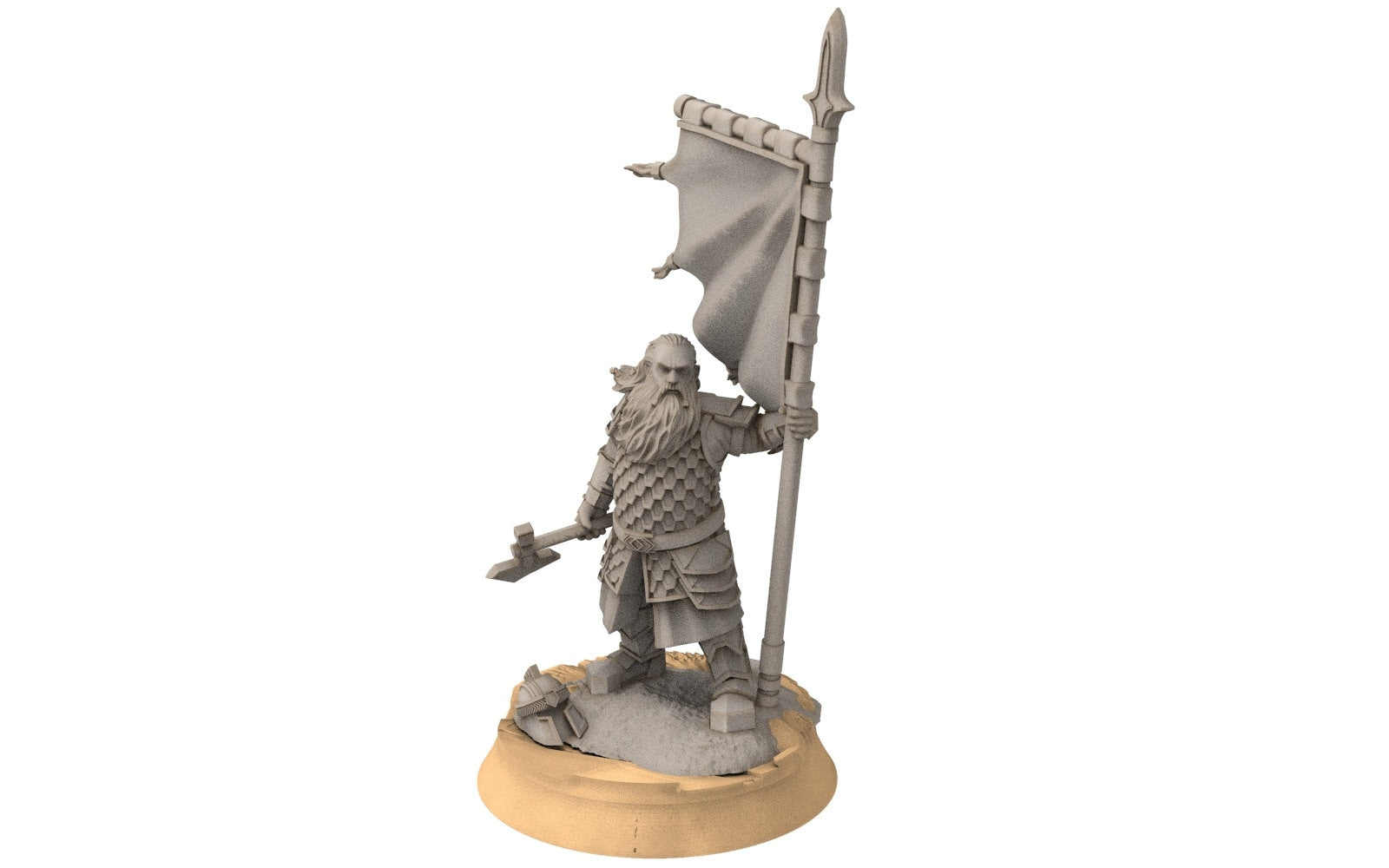 Dwarves - Silver Goat Dwarves Spearmen on foot, The Dwarfs of The Mountains, for Lotr, davale games miniatures