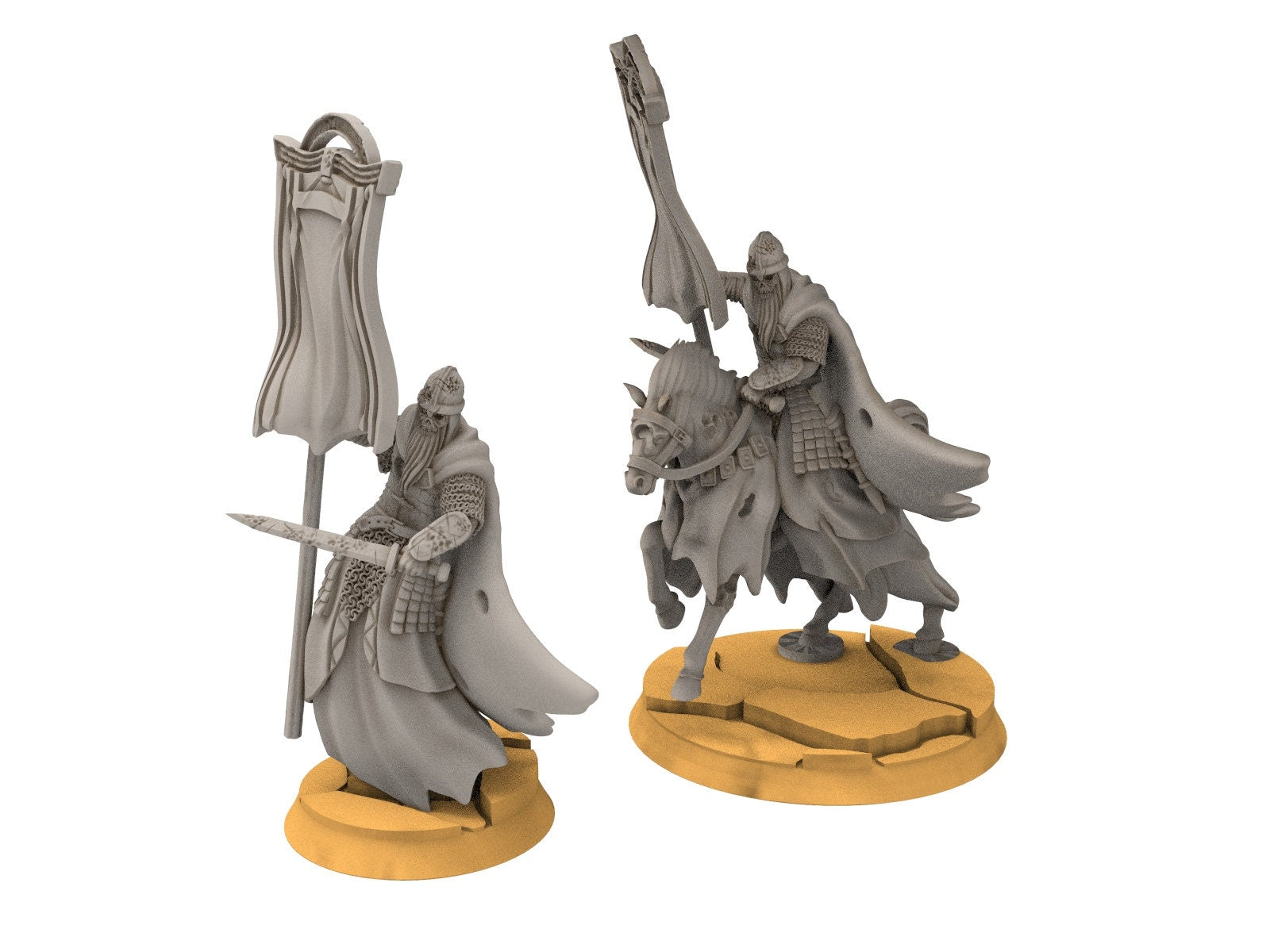 Undead Ghosts - Spectral mounted banner under the mountain, Undead traitors