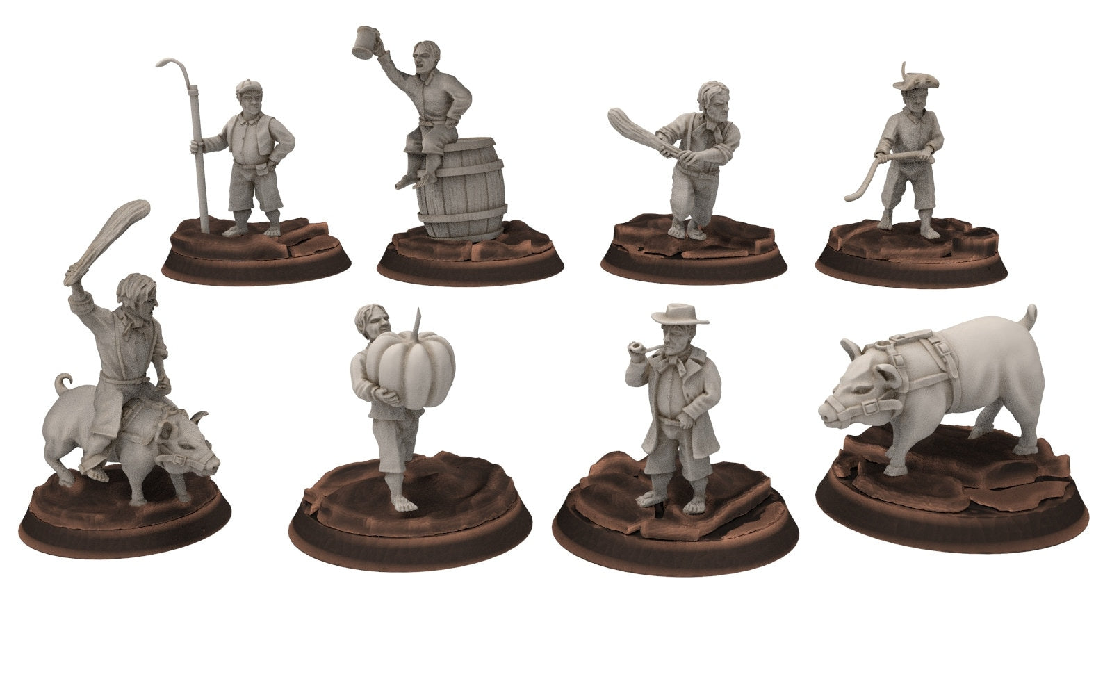 Halfmen - x8 Gnome Halfling Civil militia from the shire