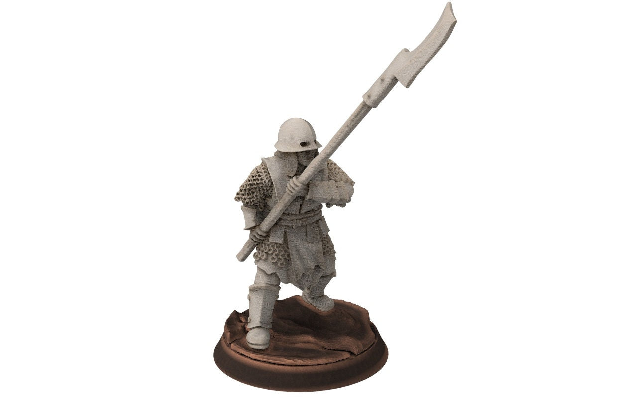 Orcs horde - Orc Billmen Halberd infantry, Orc warriors warband, Middle rings miniatures for wargame D&D, Lotr... Medbury miniatures