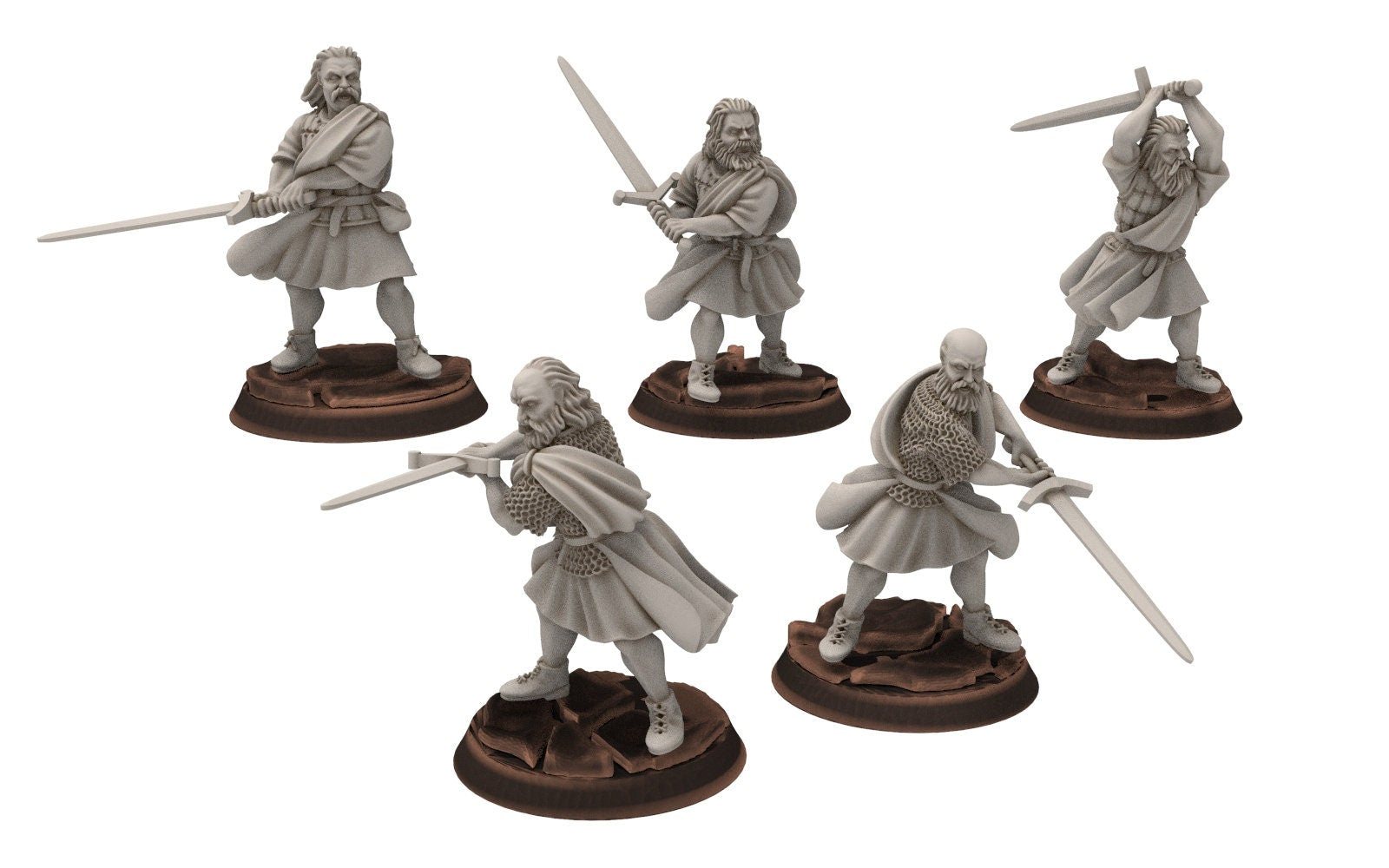 Gandor - Fief levy clan men Warrior Leader highlander
