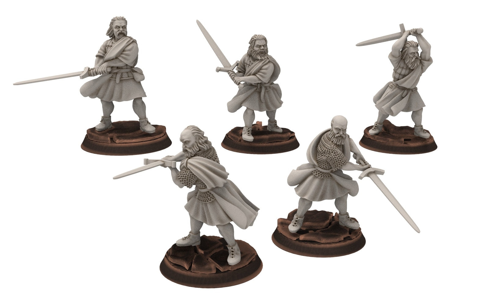 Gandor - Fief levy clan men Warrior highlander