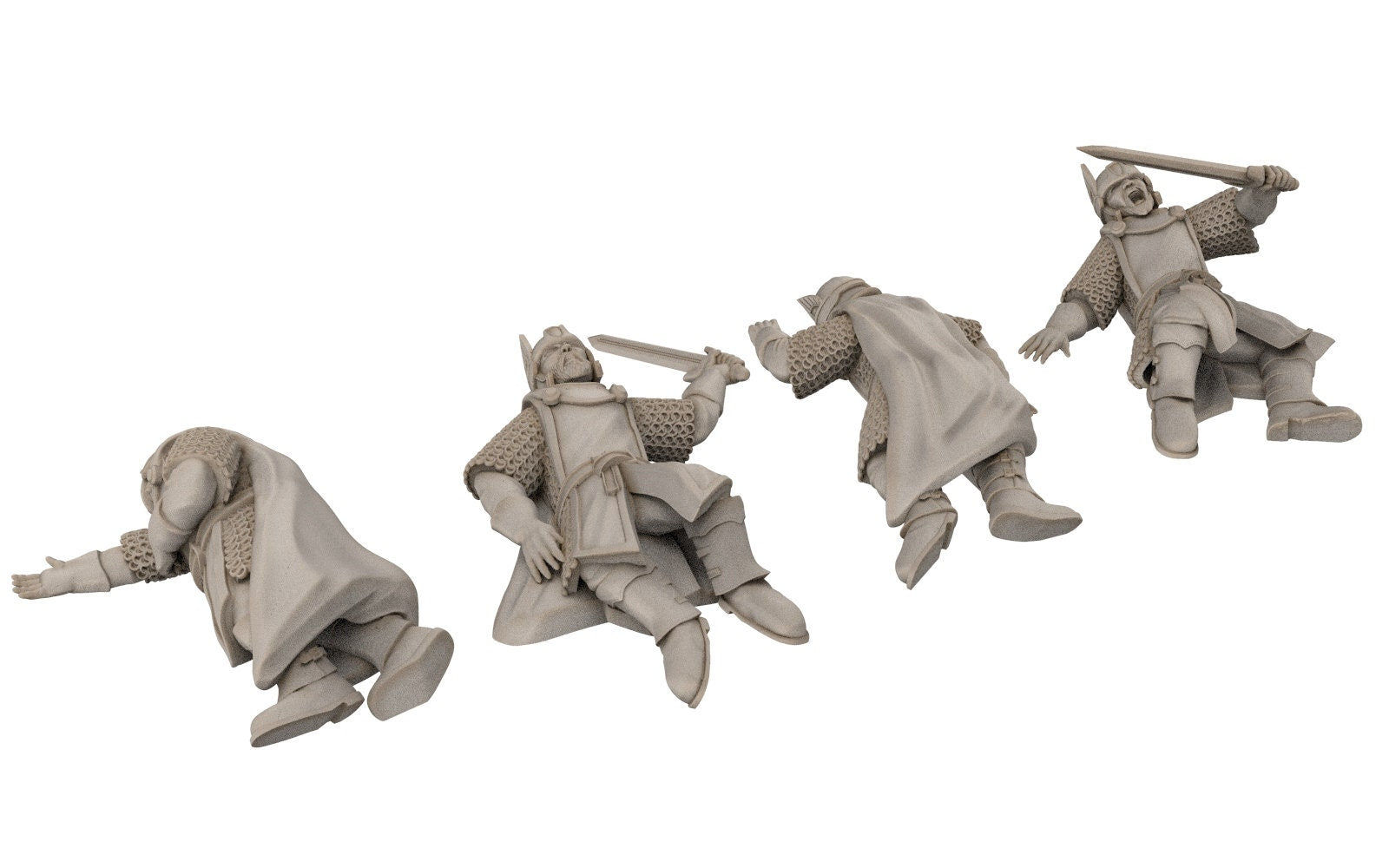 Gandor - Casualties - Old Swordmen men at arms warriors of the west hight humans