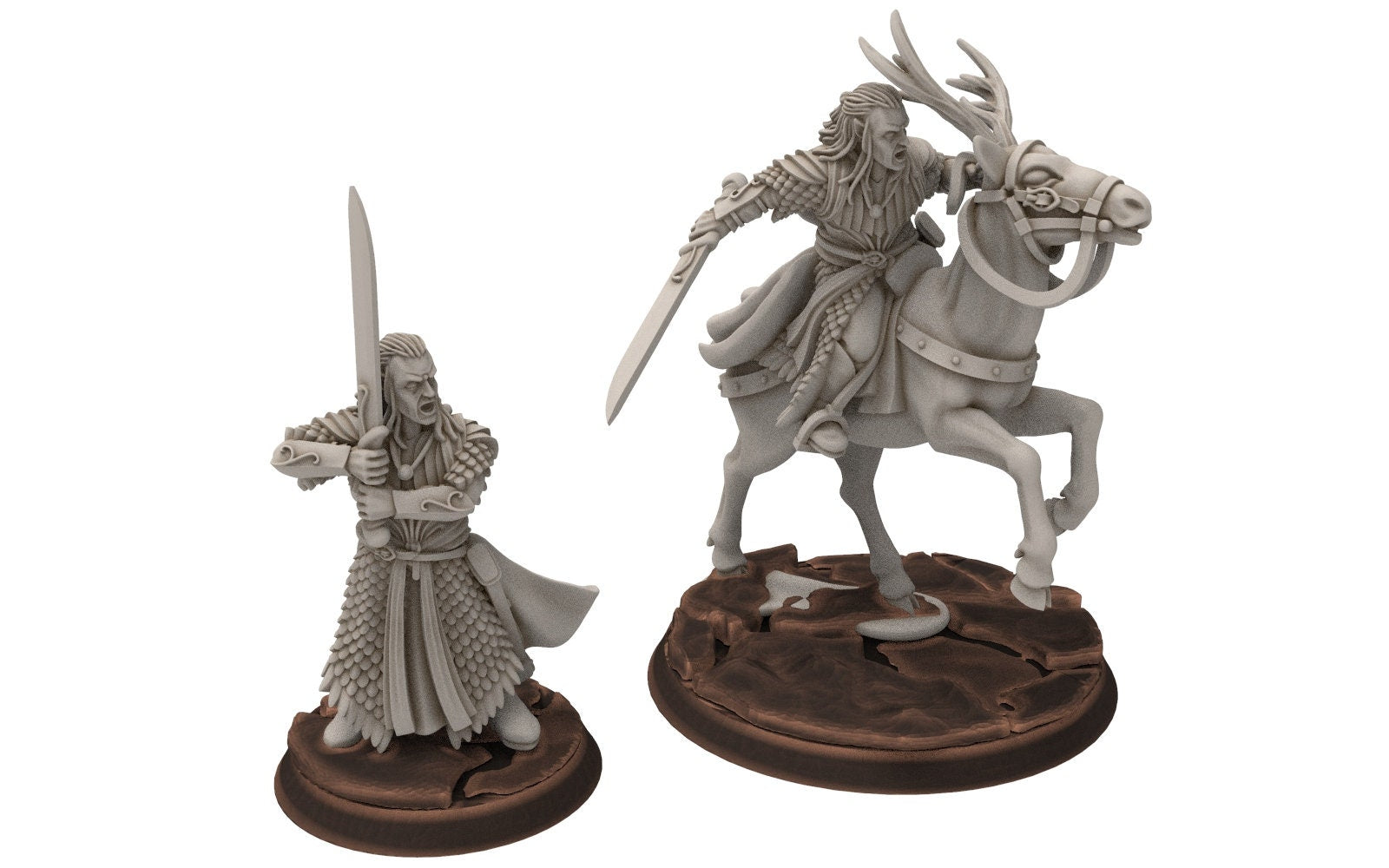 Darkwood - Wooden Elf Captain on Elk