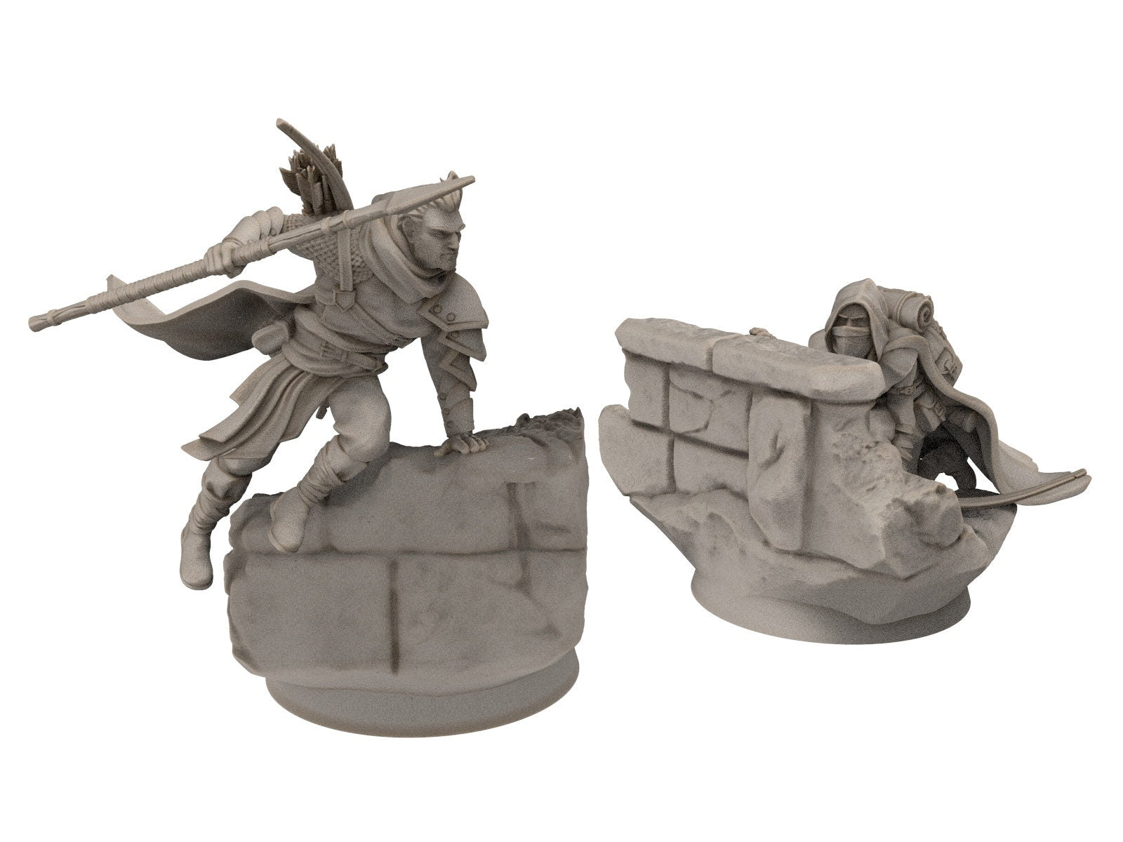 Gandor - 2 Rangers on scenics, defenders of the streets ruins city