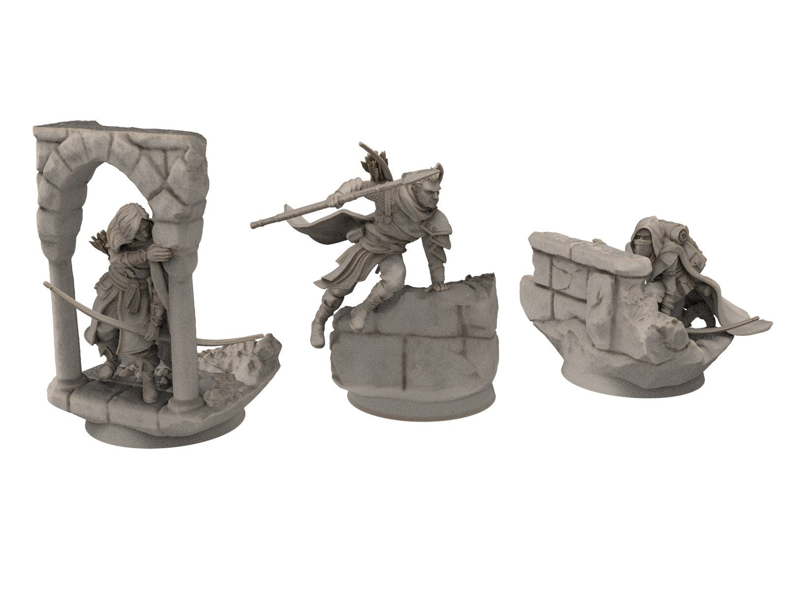 Gandor - 2 Rangers on scenics, defenders of the streets ruins city
