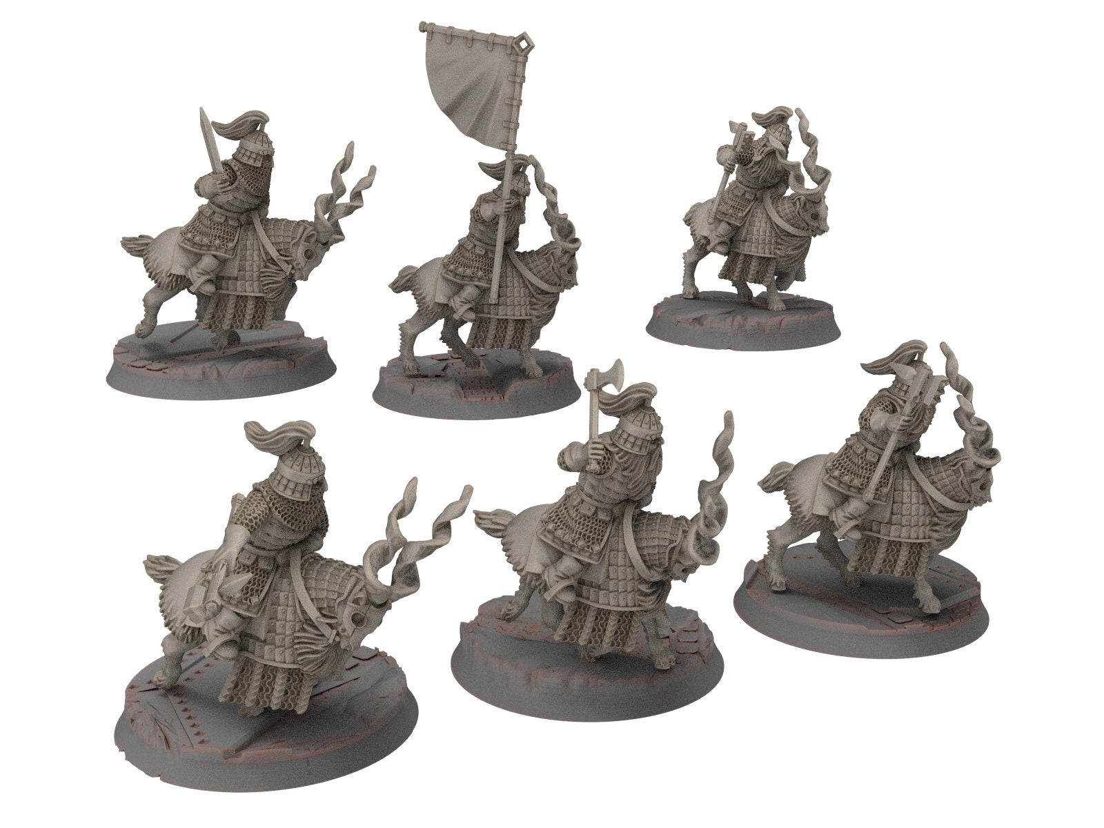 Dwarves - Mountain Goat Cataphracts Axe Hammer