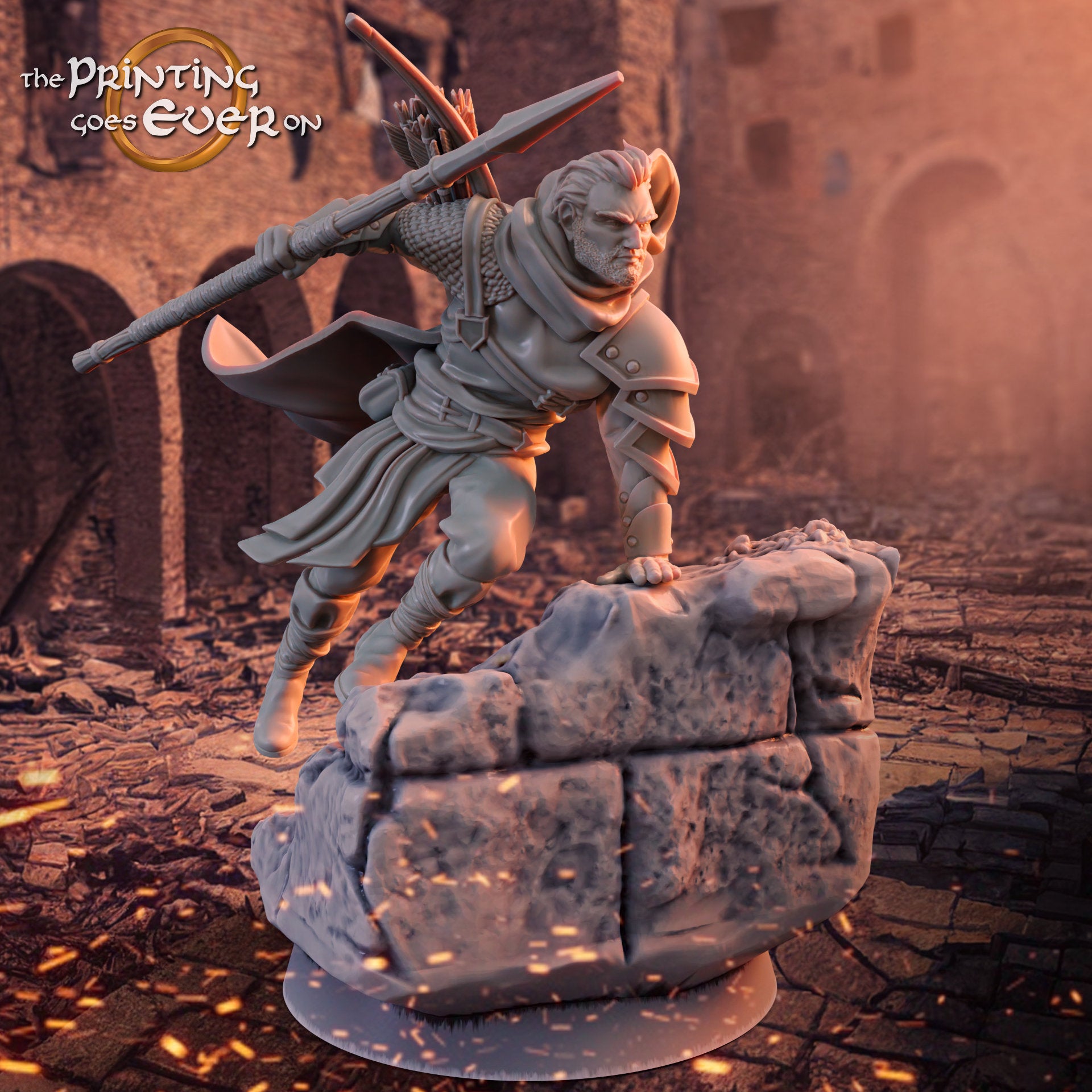 Gandor - Foromir on scenic, defenders of the streets ruins city