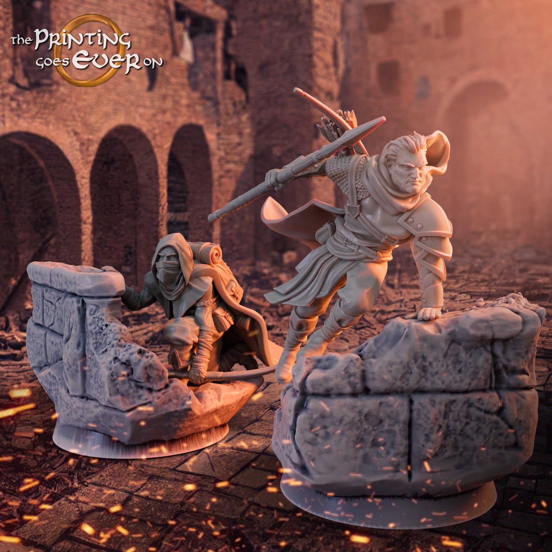 Gandor - 2 Rangers on scenics, defenders of the streets ruins city