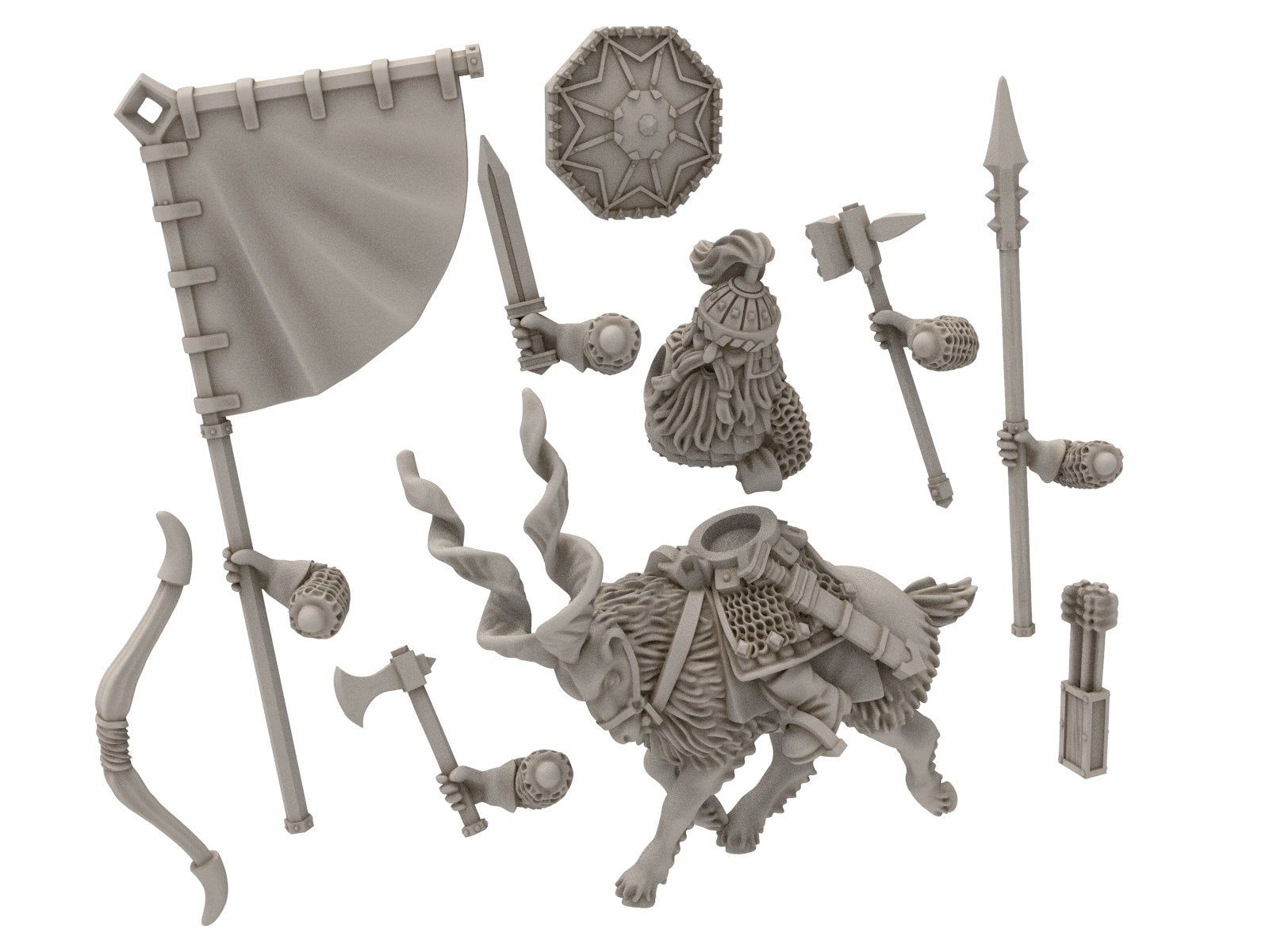 Dwarves - Mountain Goat Riders with Axe Hammer