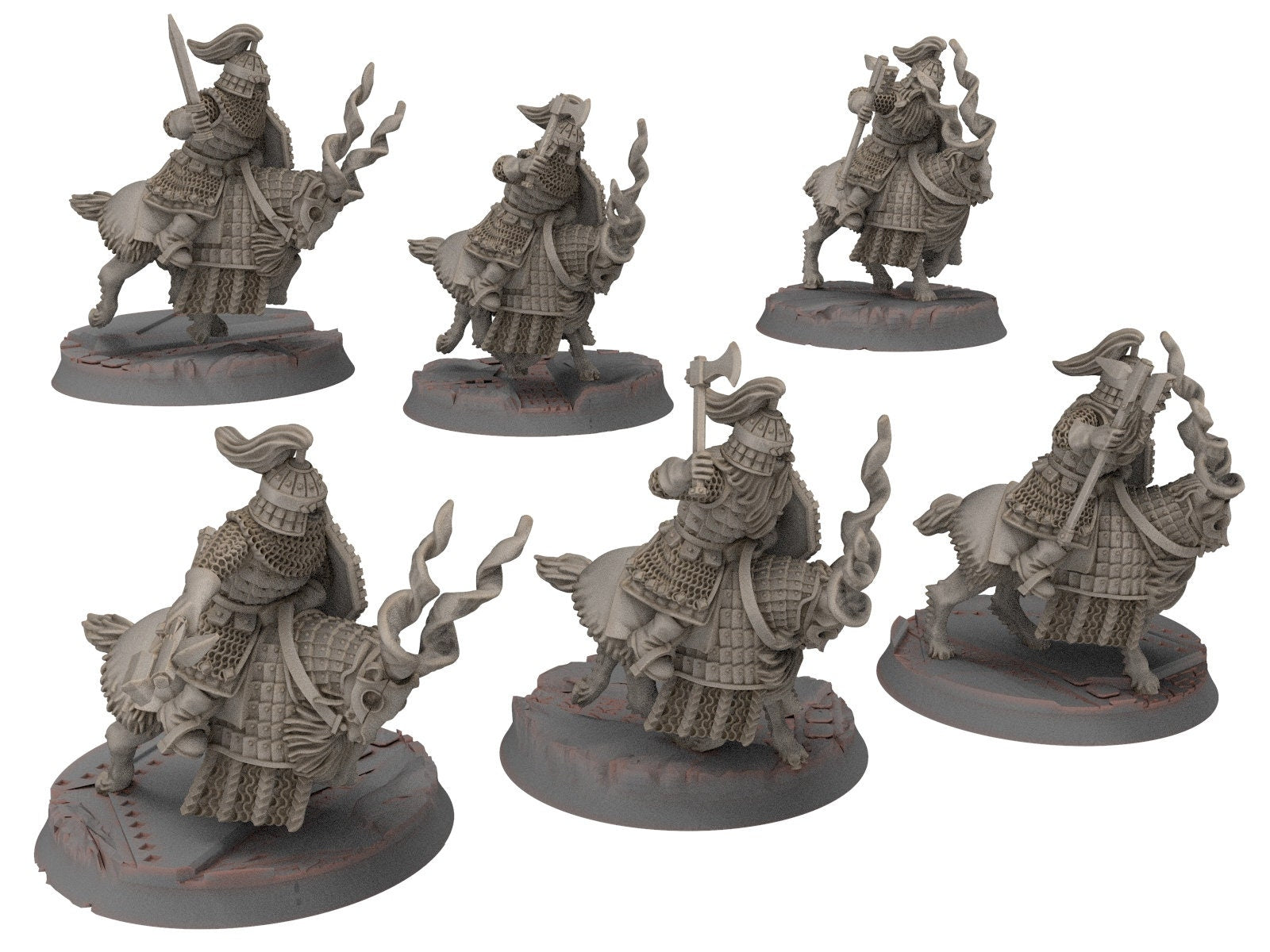 Dwarves - Mountain Goat Cataphracts Axe Hammer