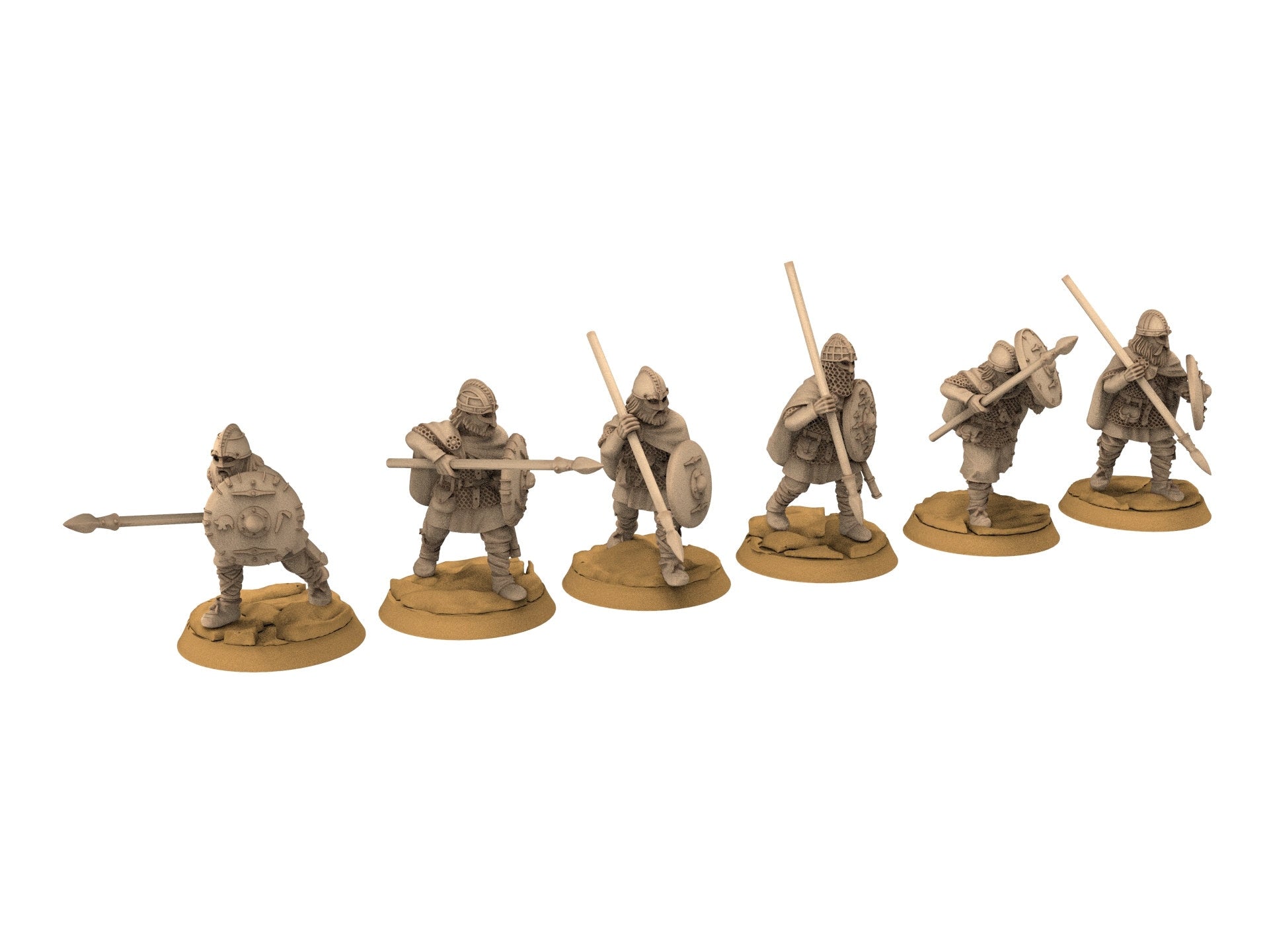 Vendel Era - Chieftain, Warriors Warband, Germanic Tribe, 7 century, miniatures 28mm, Infantry for wargame Historical... Medbury miniature
