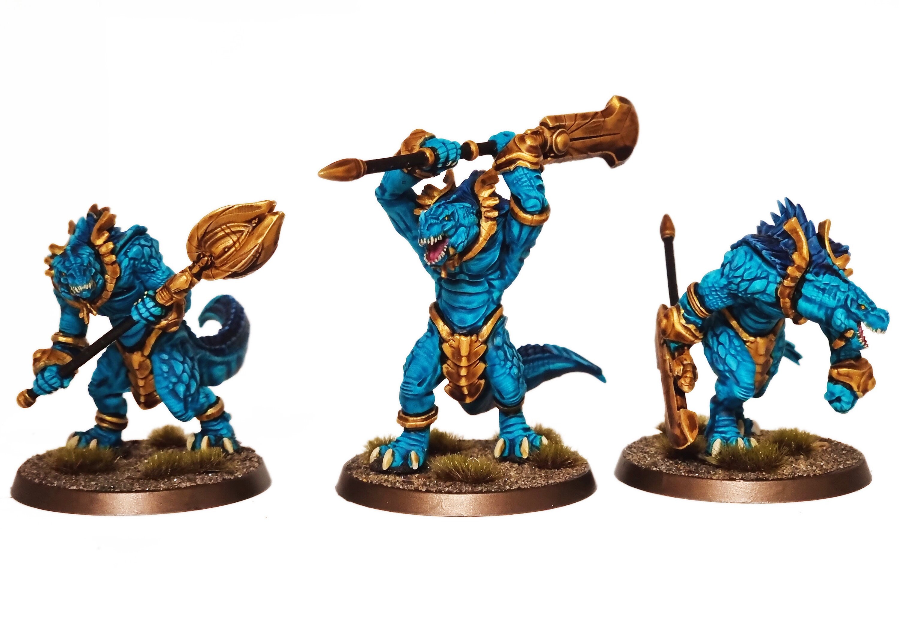 Lost temple - Caiman Hero lizardmen usable for Oldhammer, battle, king of wars, 9th age