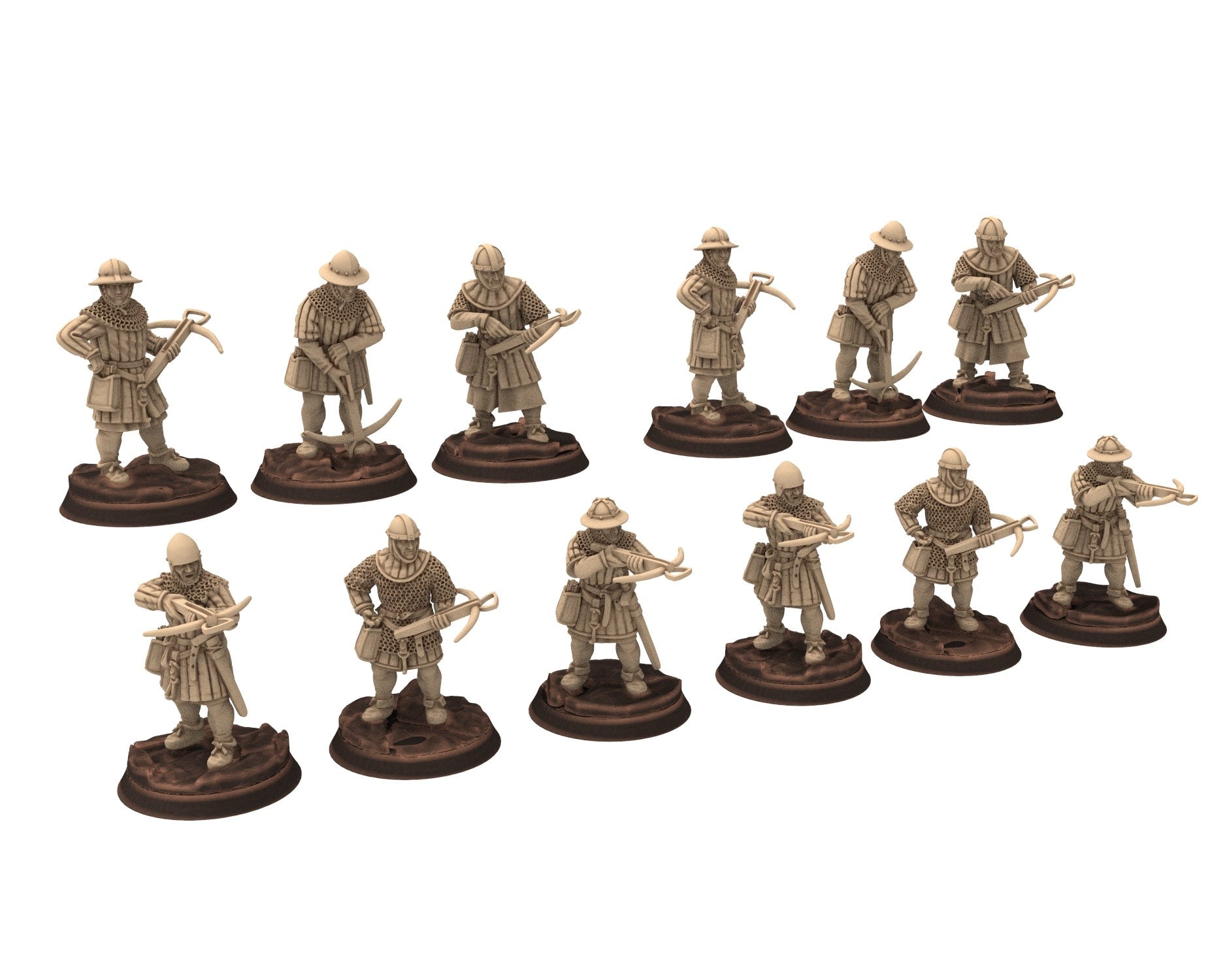 Medieval - Pavois, out of bolts, 11 to 15th century Generic mercenary Medieval soldier, 28mm Historical Wargame, Saga... Medbury miniatures