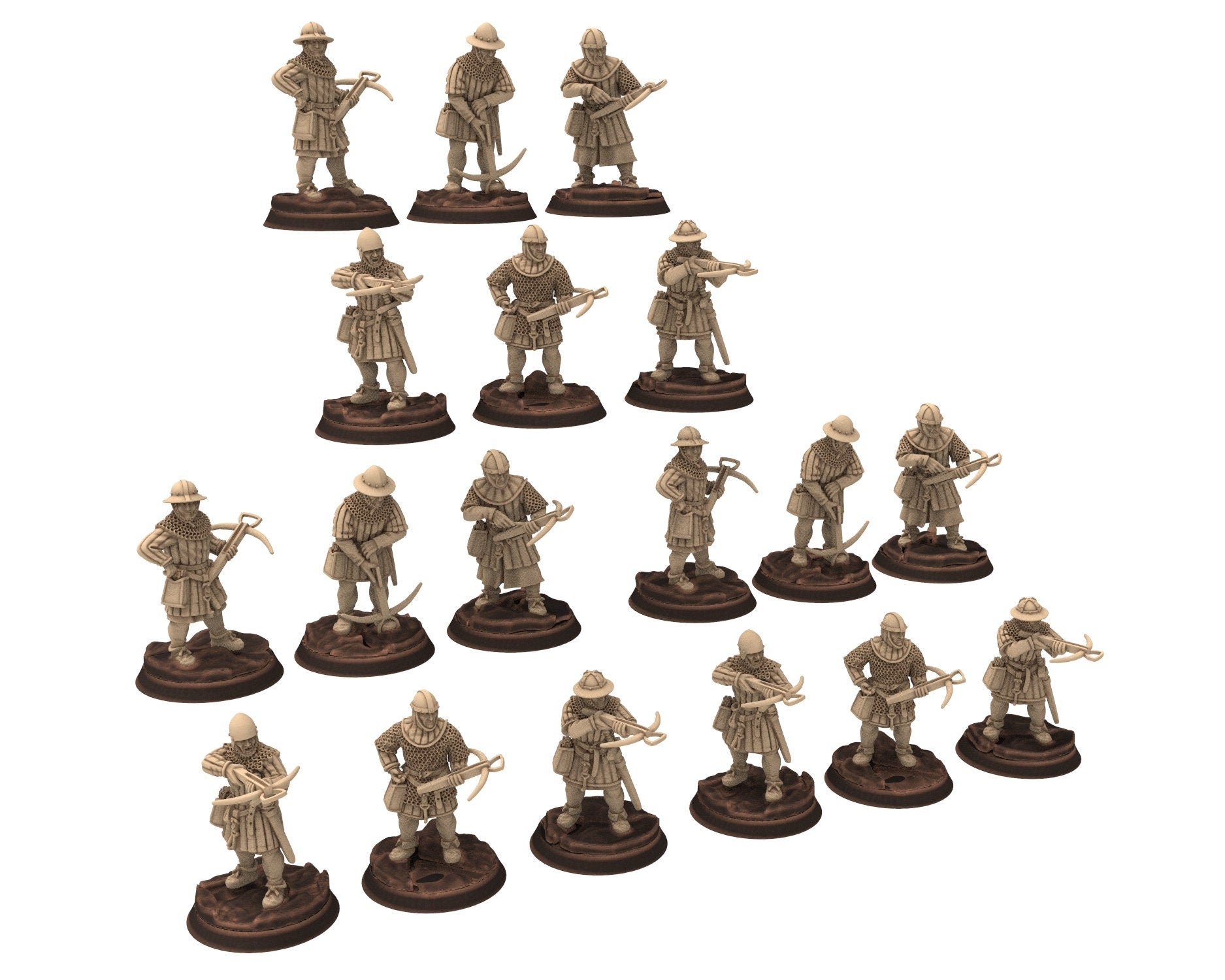 Medieval - Pavois, out of bolts, 11 to 15th century Generic mercenary Medieval soldier, 28mm Historical Wargame, Saga... Medbury miniatures