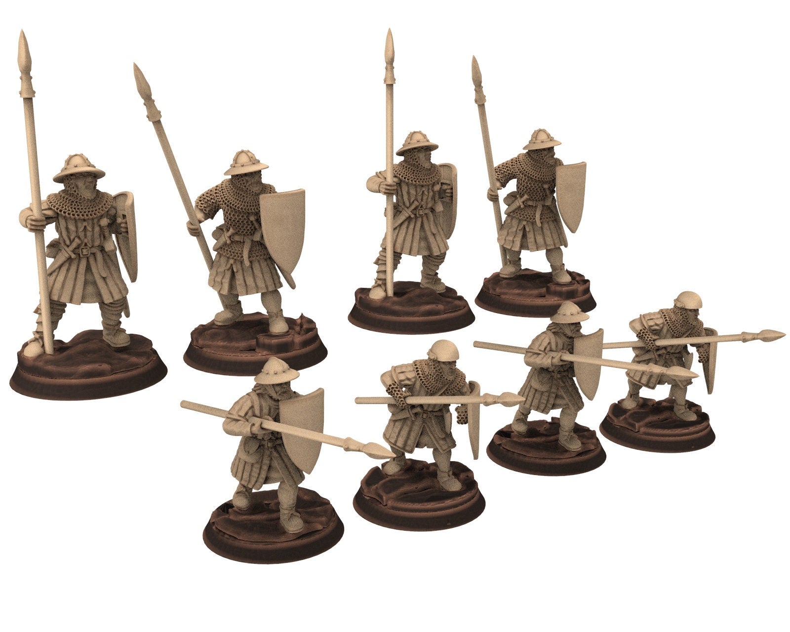 Medieval - Men-at-arms, 2 handed wp 12 to 15th century, Medieval soldier 100 Years War, 28mm Historical Wargame, Saga... Medbury miniatures