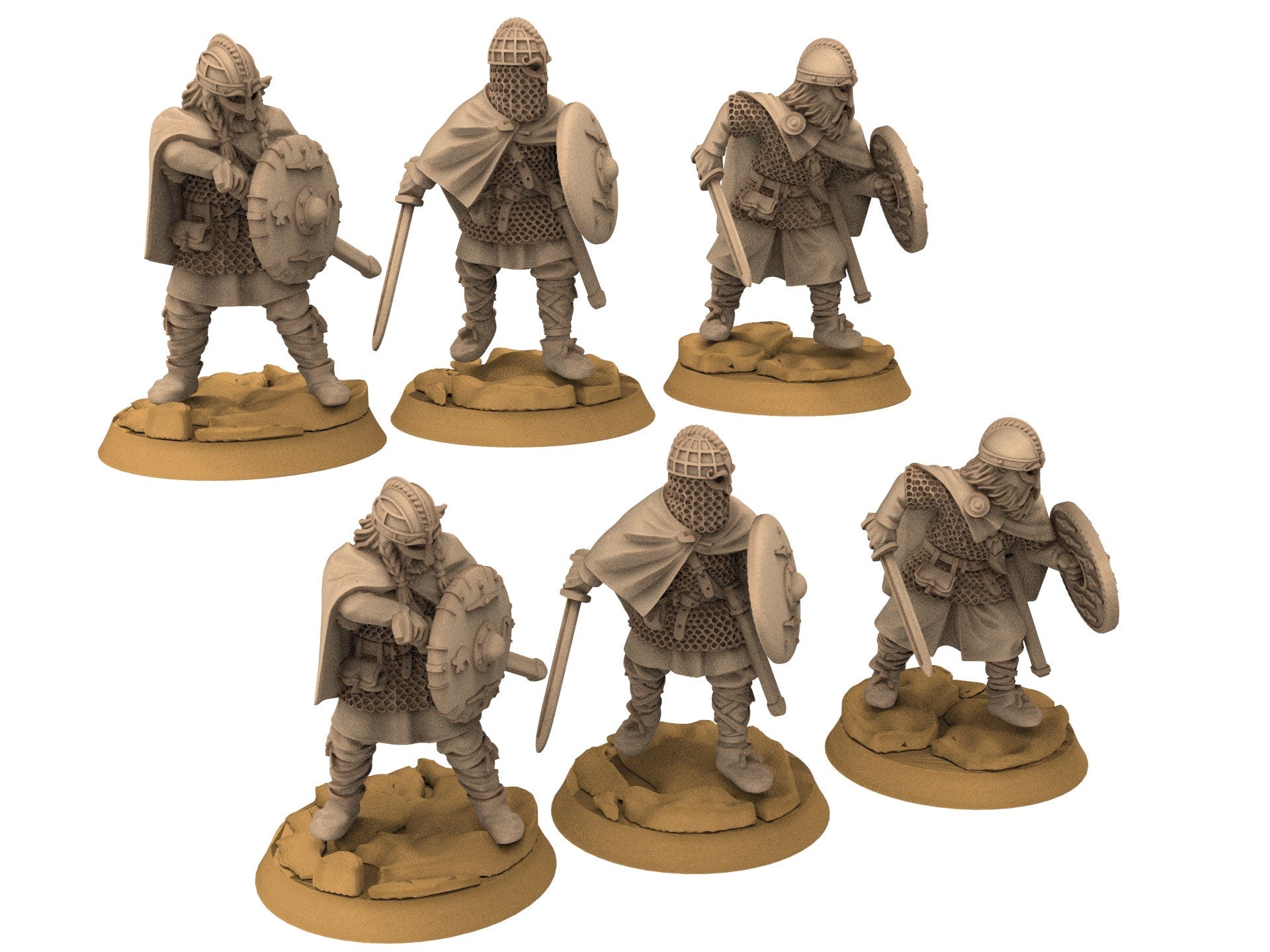 Vendel Era - Chieftain, Warriors Warband, Germanic Tribe, 7 century, miniatures 28mm, Infantry for wargame Historical... Medbury miniature