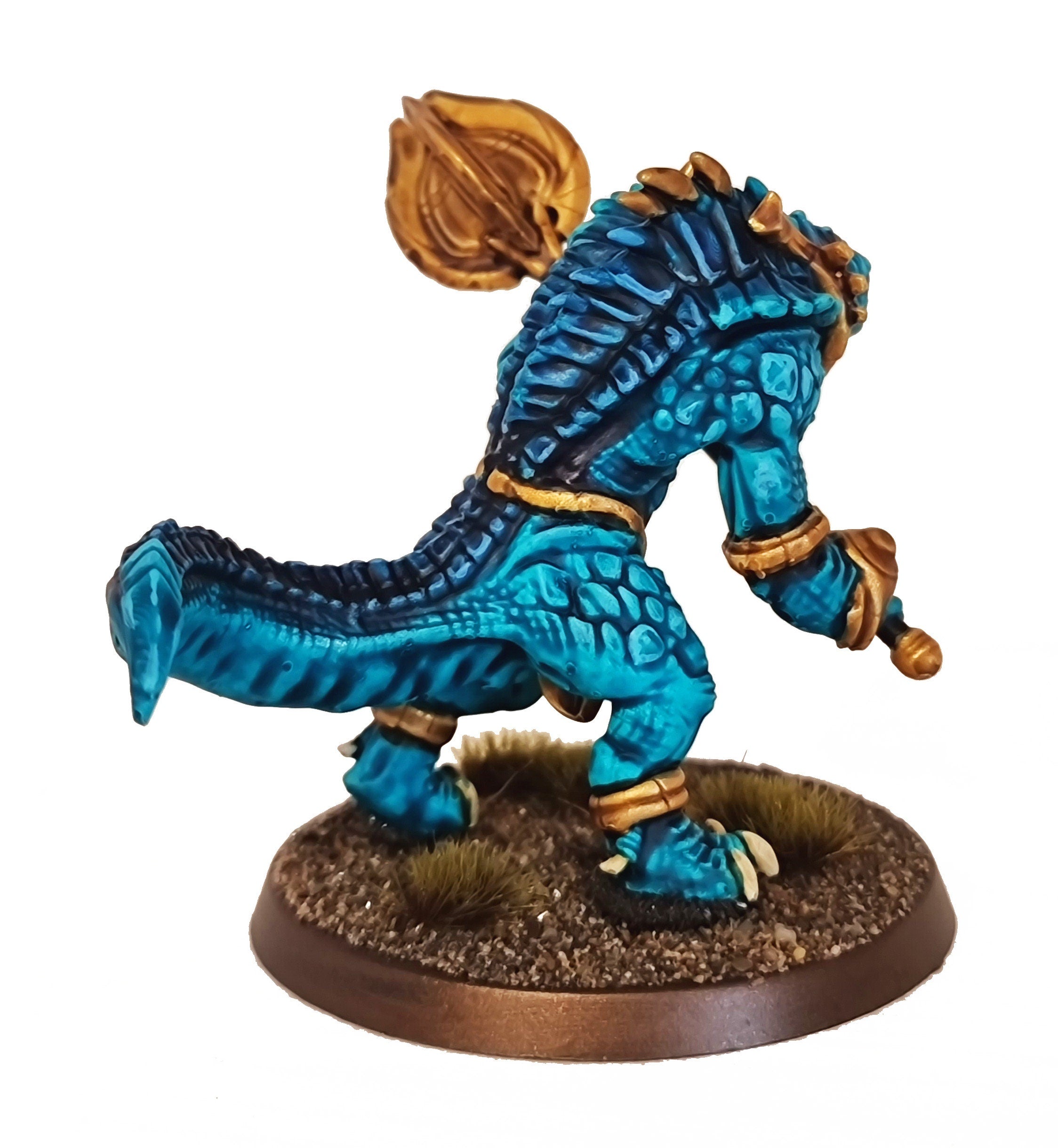 Lost temple - Caiman Hero lizardmen usable for Oldhammer, battle, king of wars, 9th age