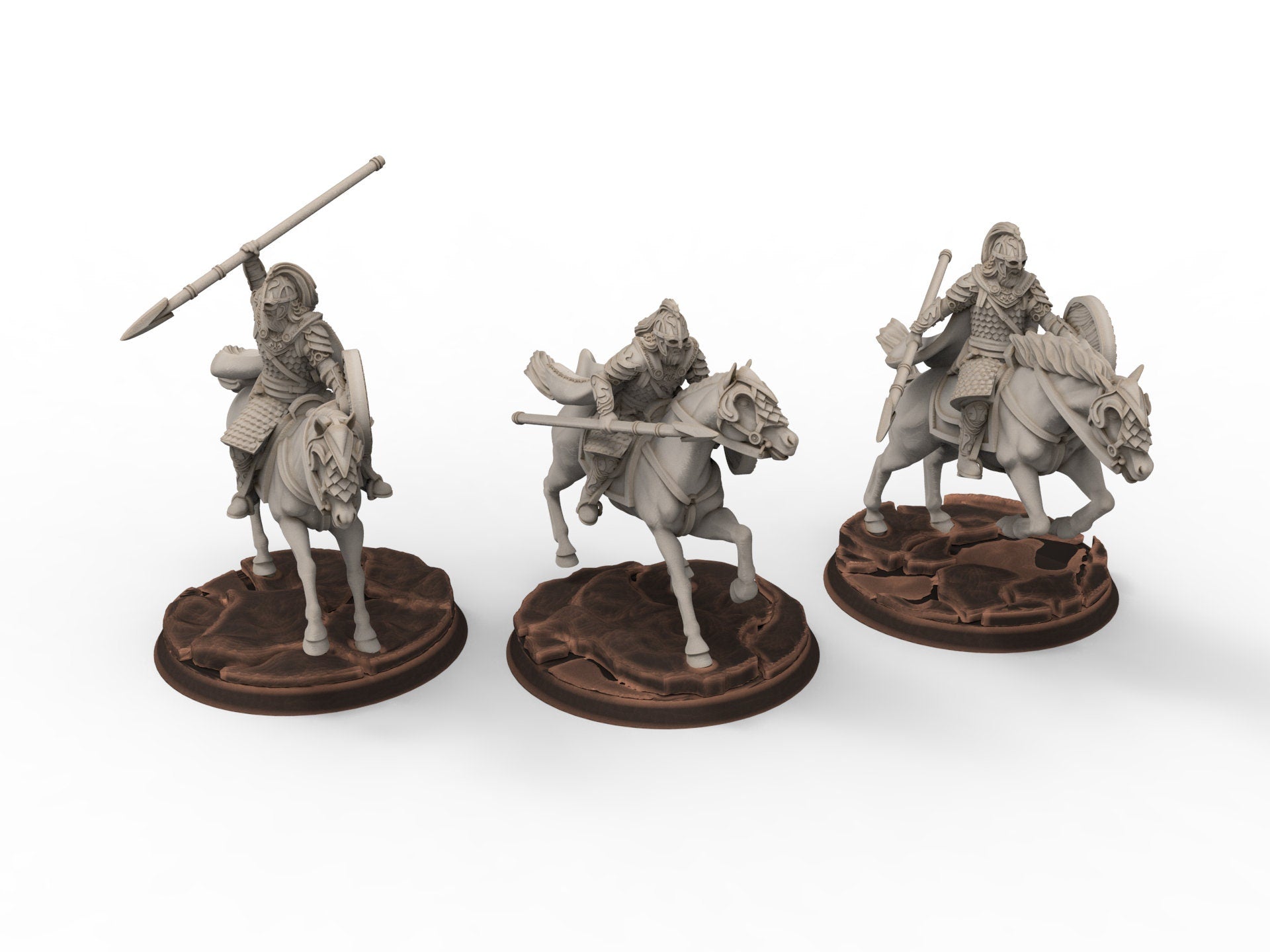 Rohan - King guards Huscarls Cavalry, Knight of Rohan, the Horse-lords, rider of the mark, minis for wargame D&D, Lotr...