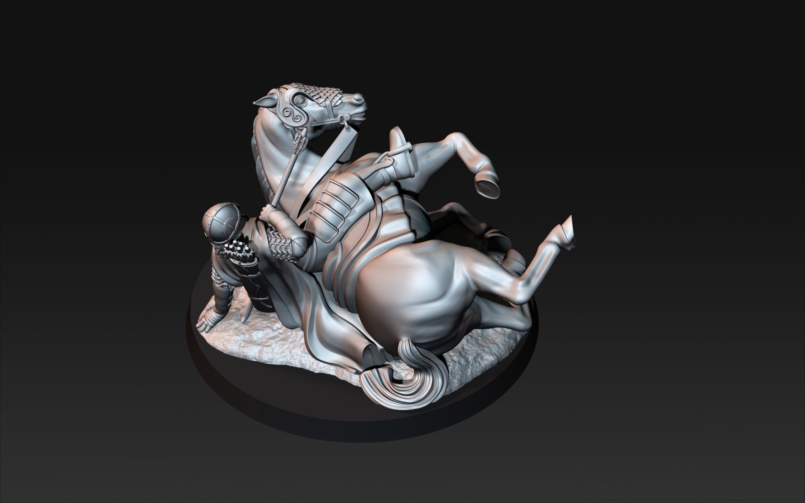 Rohan - Death West Human on Horse, Knight of Rohan, the Horse-lords, rider of the mark, Davale, minis for wargame D&D, Lotr...