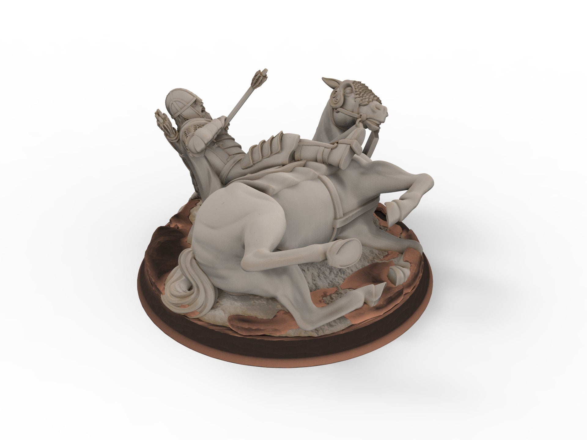 Rohan - Death West Human on Horse, Knight of Rohan, the Horse-lords, rider of the mark, Davale, minis for wargame D&D, Lotr...