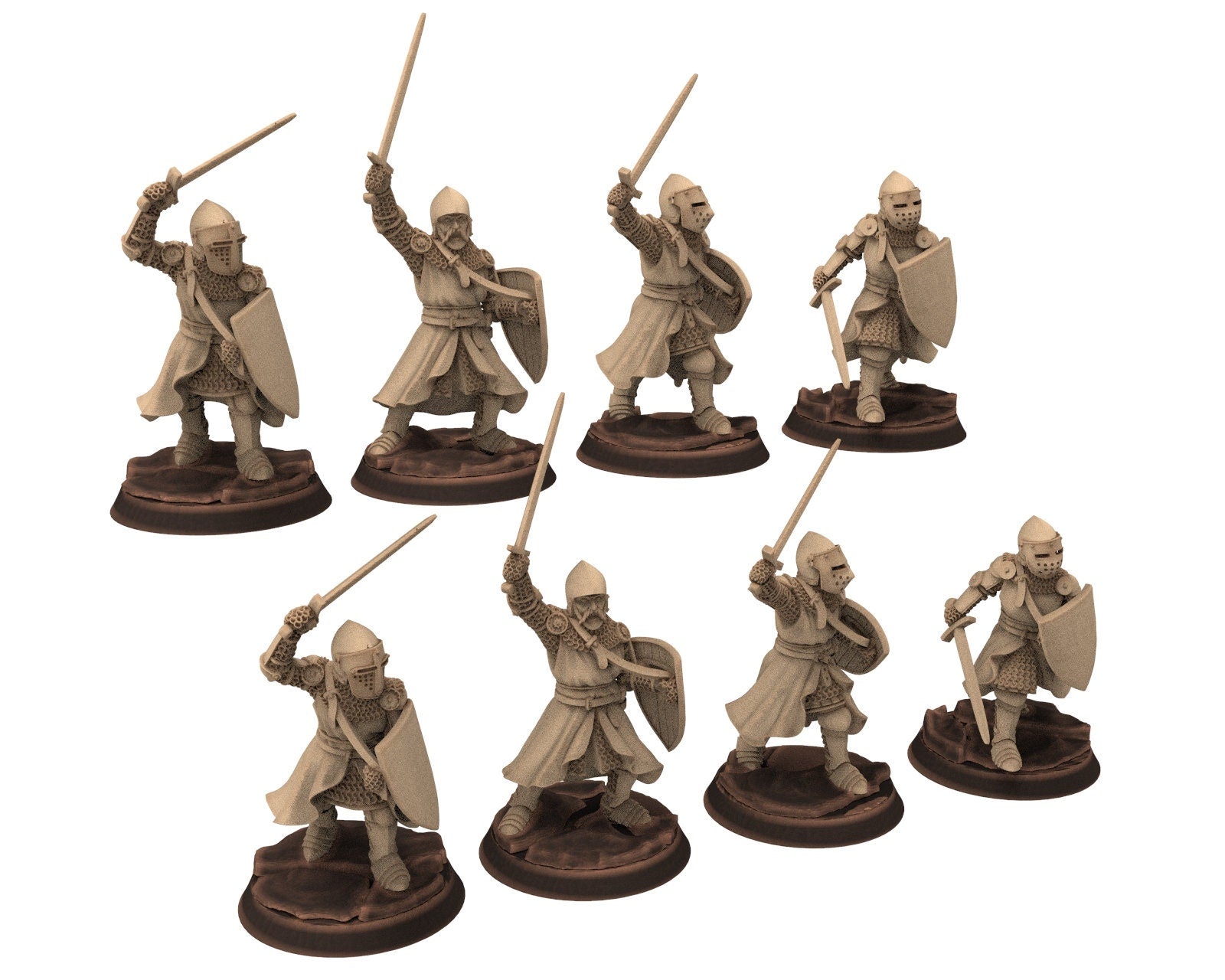 Medieval - Noble Knights, 14th century Generic men at arms Medieval Knights, 28mm Historical Wargame, Saga... Medbury miniatures