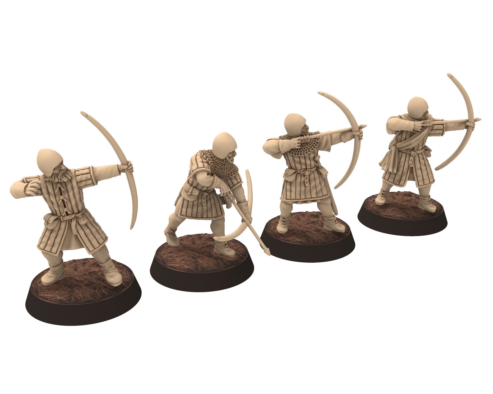 Medieval - Scotland - Scottish Peasant Archers, 14th century Generic Archers Medieval, 28mm Historical Wargame, Saga... Medbury miniatures