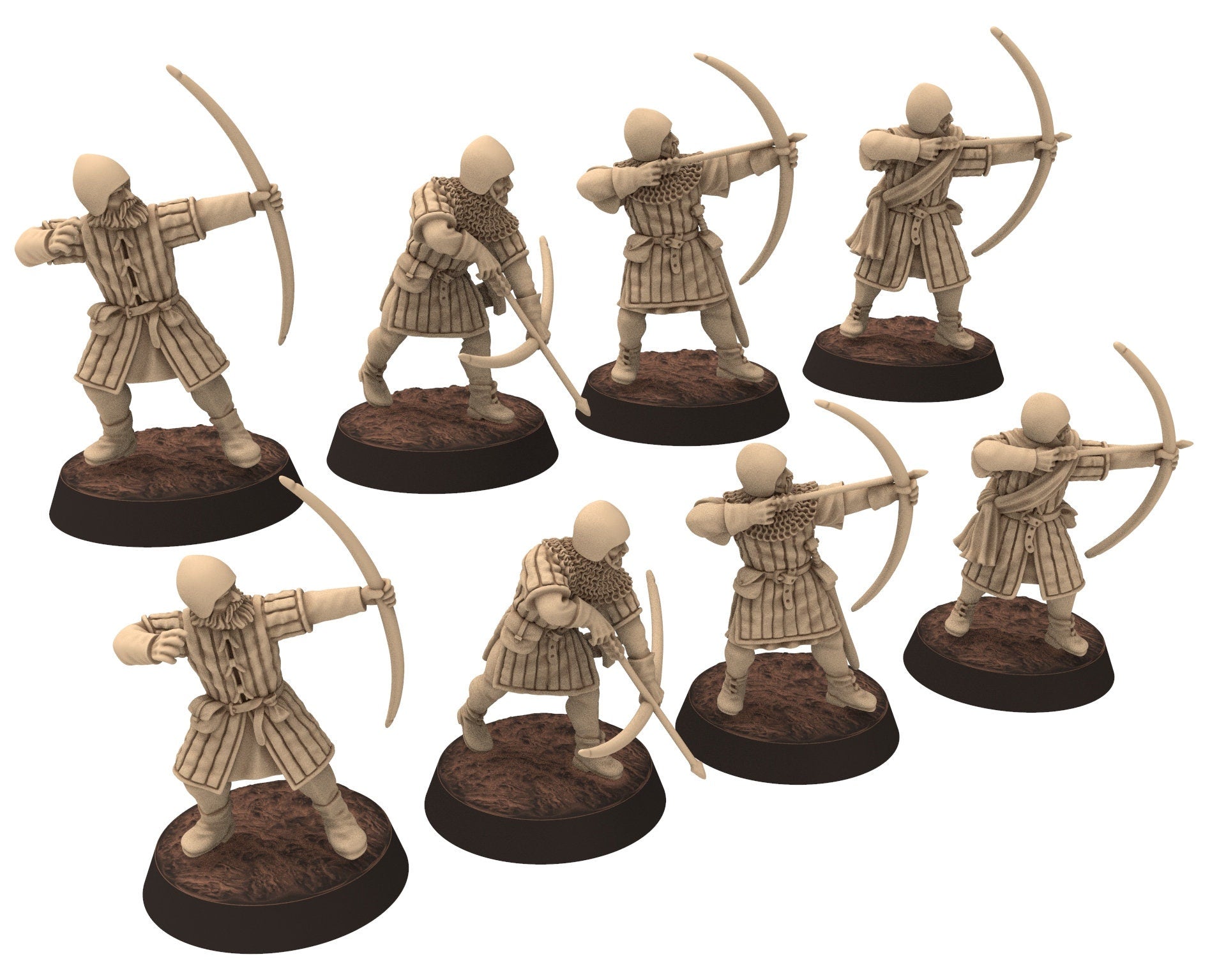 Medieval - Scotland - Scottish Peasant Archers, 14th century Generic Archers Medieval, 28mm Historical Wargame, Saga... Medbury miniatures