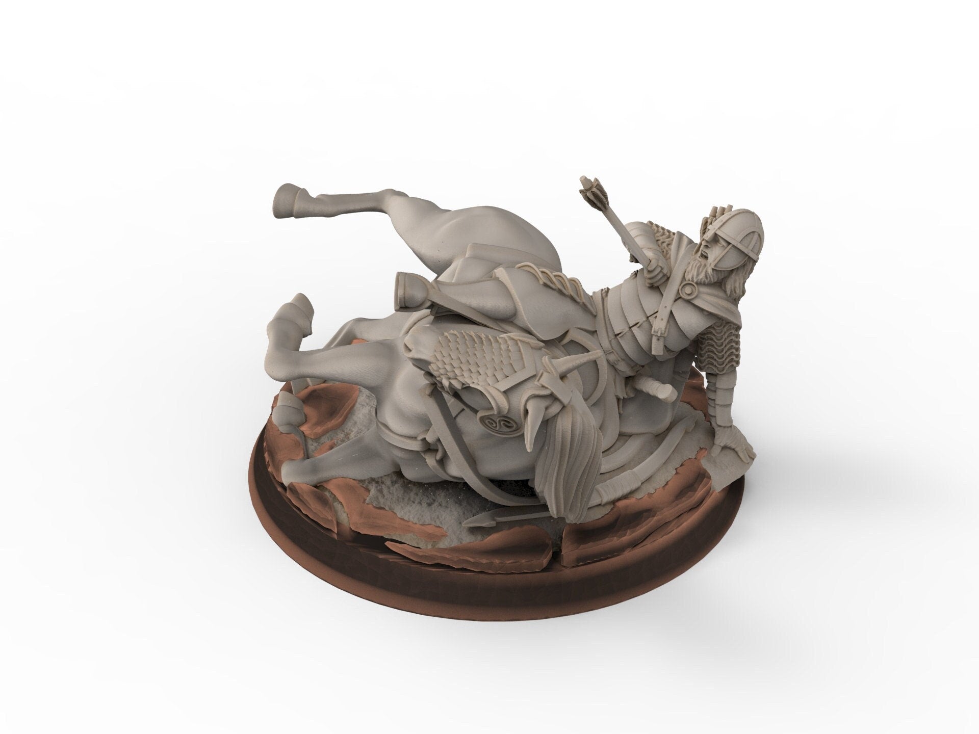 Rohan - Death West Human on Horse, Knight of Rohan, the Horse-lords, rider of the mark, Davale, minis for wargame D&D, Lotr...