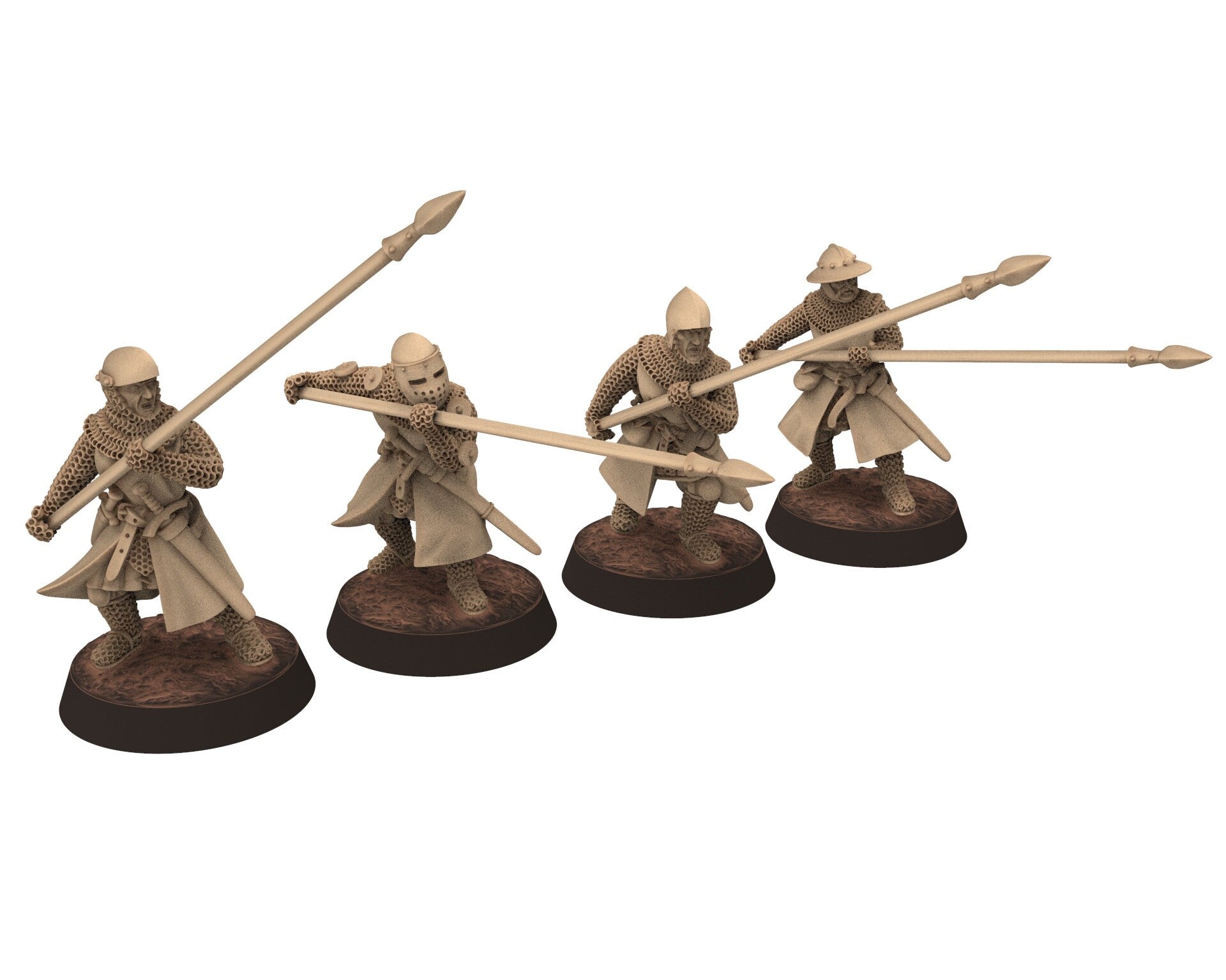 Medieval - Scotland - Scottish pikemen V2, 14th century Generic pikemen Medieval, 28mm Historical Wargame, Saga... Medbury miniatures
