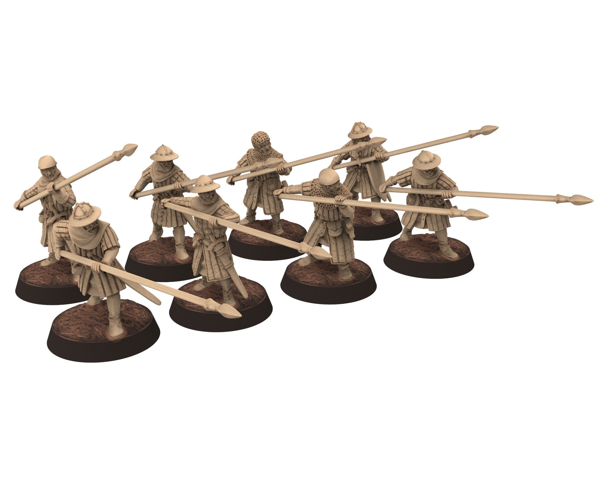Medieval - Scotland - Scottish pikemen V2, 14th century Generic pikemen Medieval, 28mm Historical Wargame, Saga... Medbury miniatures